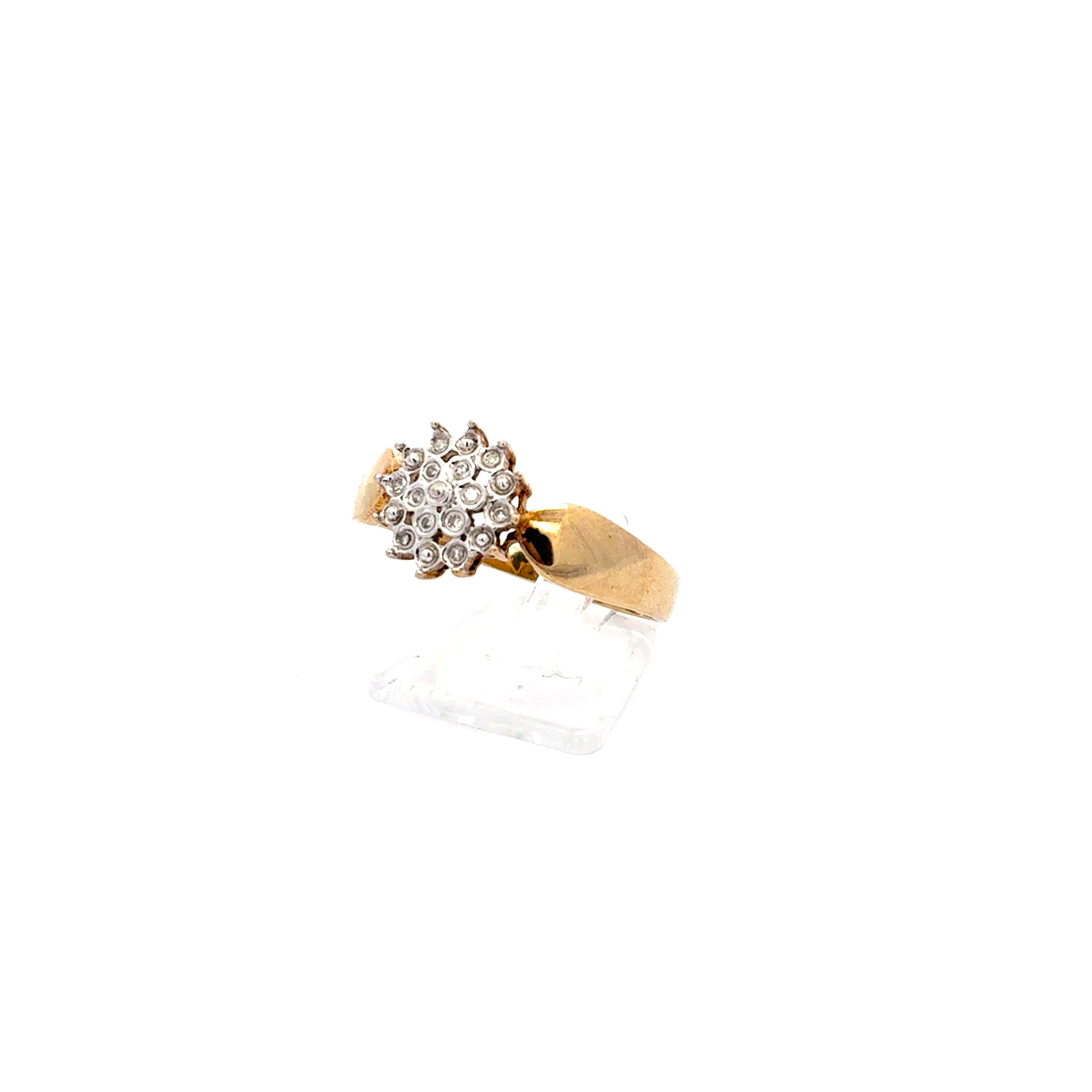Damen Ring Gelb Gold 333/ 8 kt  Diamant Schmuck 234366