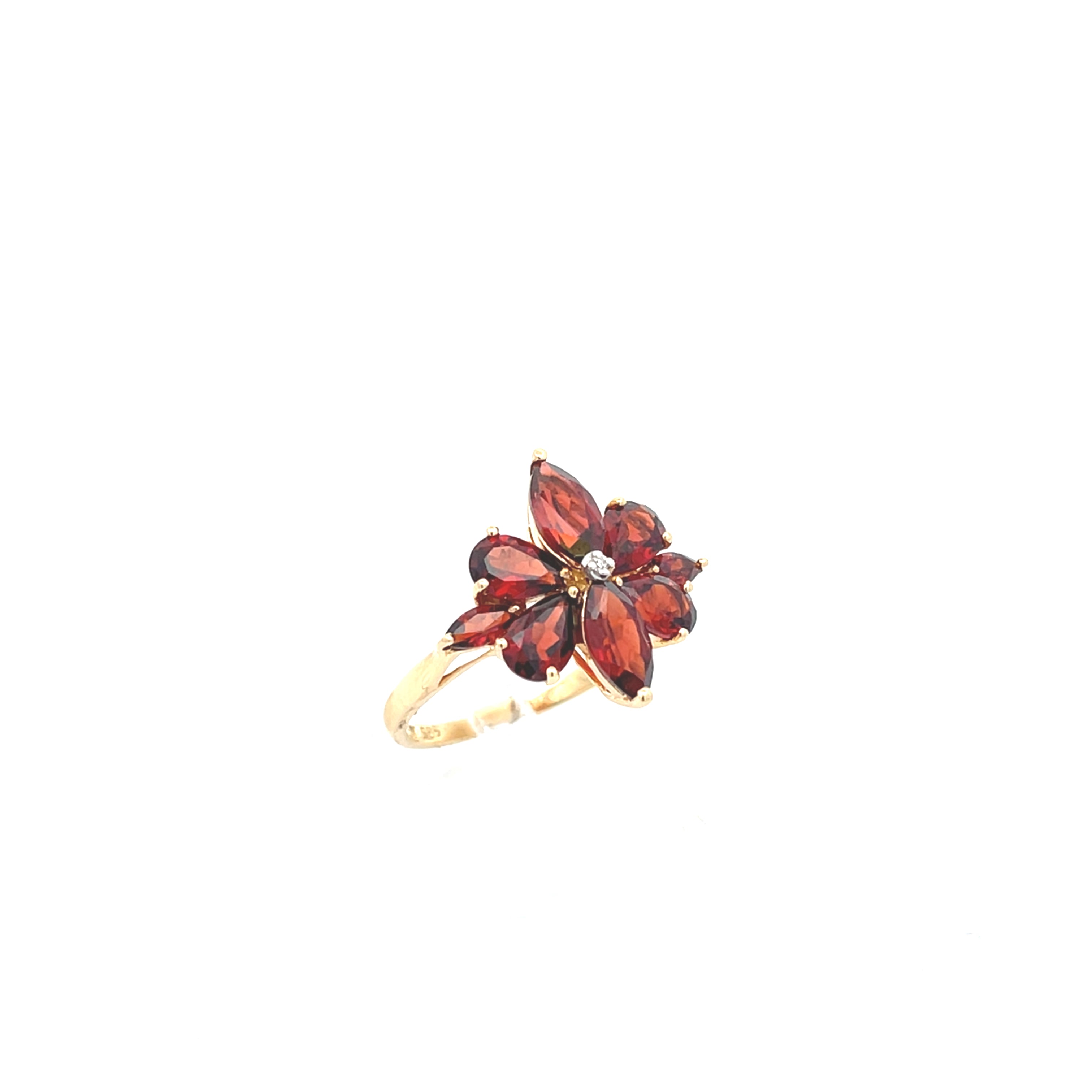 Gold Ring 585 14kt Gr.56 Blume
