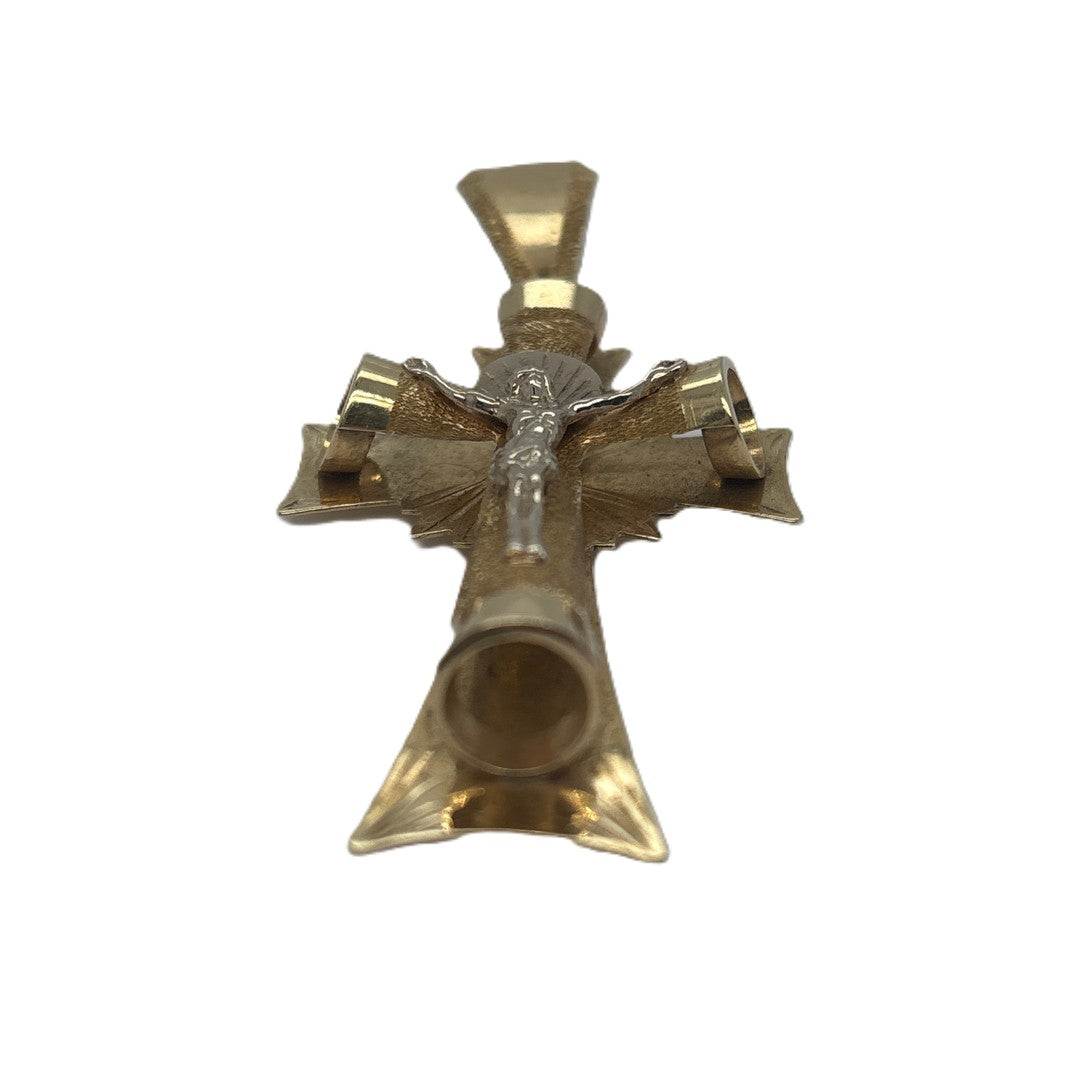 Kettenanhänger Gelbgold 585 / 14kt Jesus am Kreuz Kruzifix