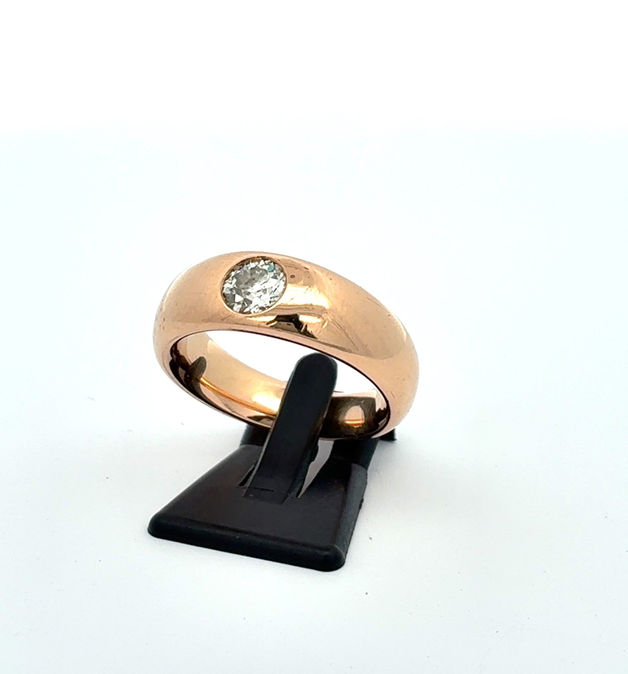 Ring Gelb Gold 750 Diamant Unisex Schmuck Geschenk
