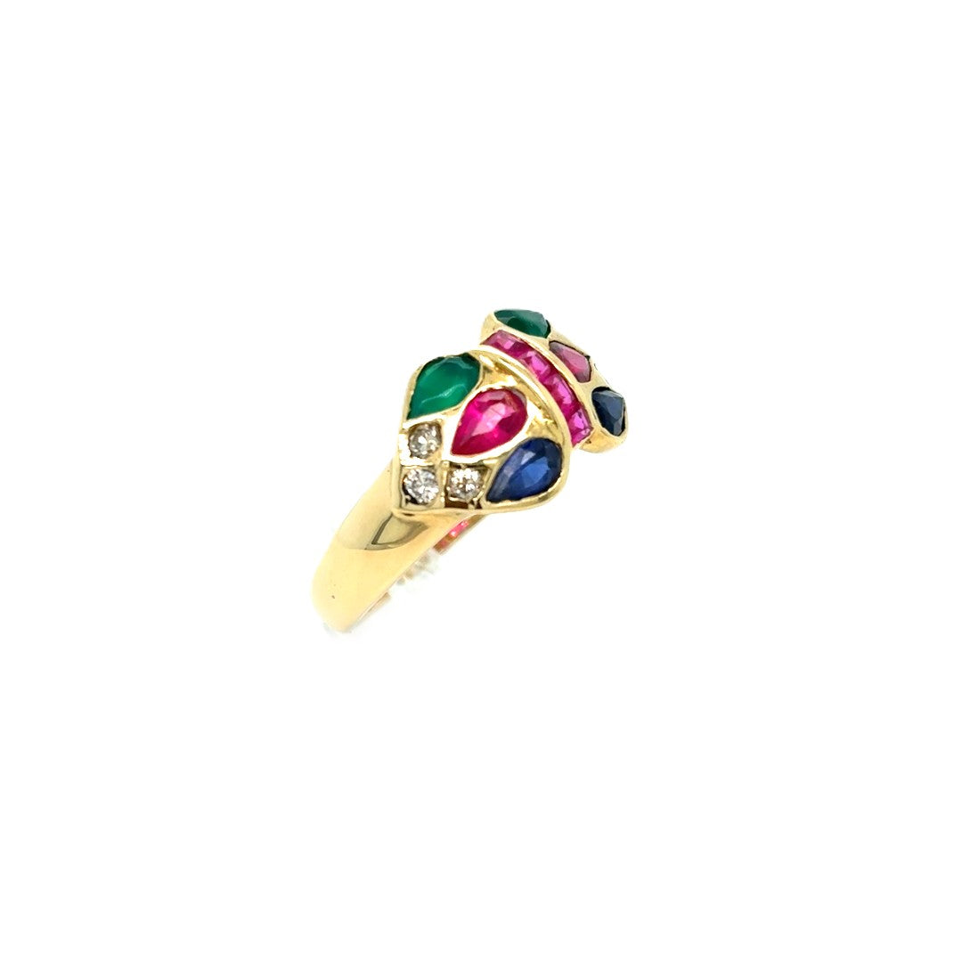 Ring Gelbgold Brillanten 750/18kt Gr.55