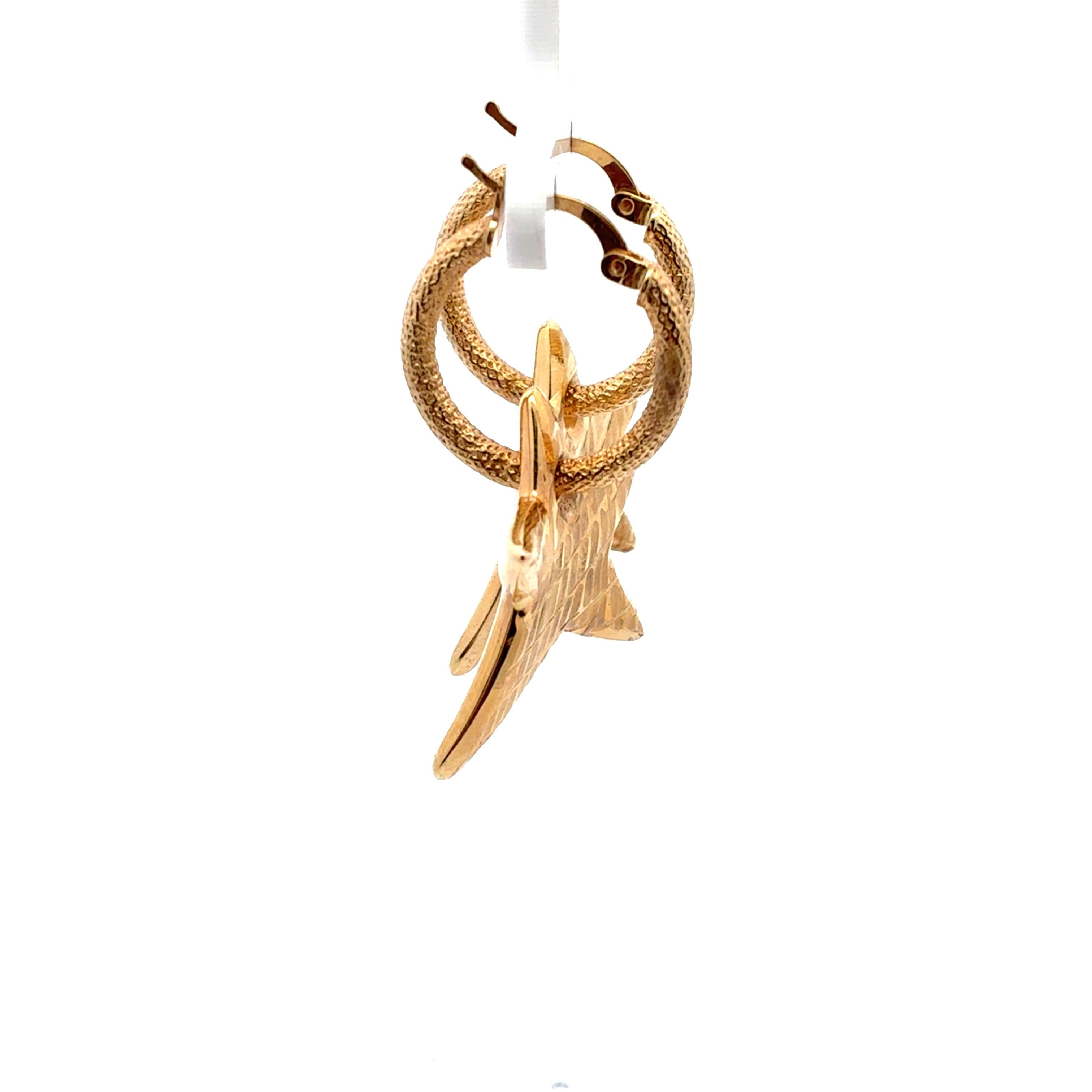 Ohrringe Creolen abnehmbare Sterne matt/glänzend Schmuck 217657