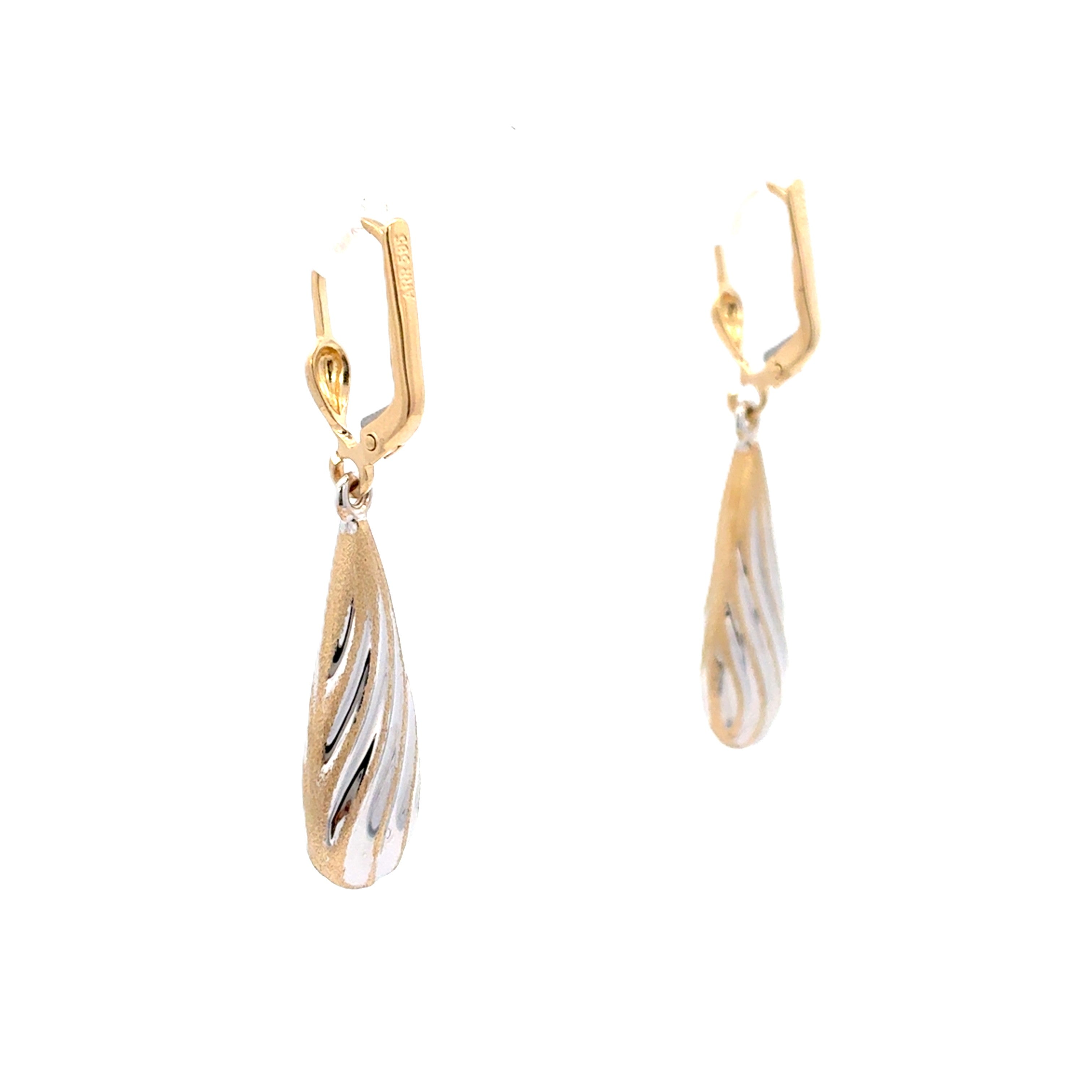 Ohrringe Weiß/Gelbgold 585 /14 kt Damen Schmuck