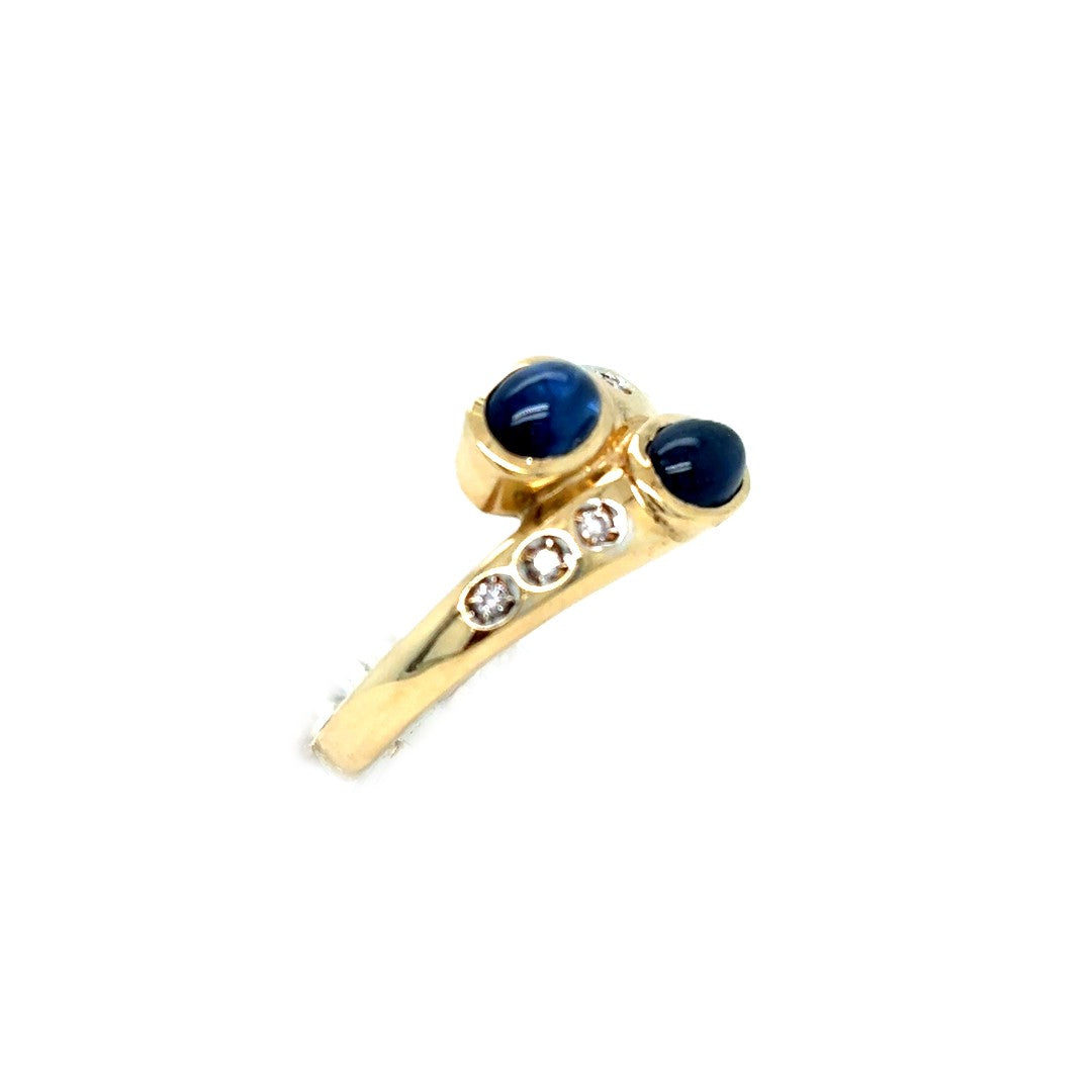 Ring Gelbgold 585 14kt Gr.55 Brillanten Saphire