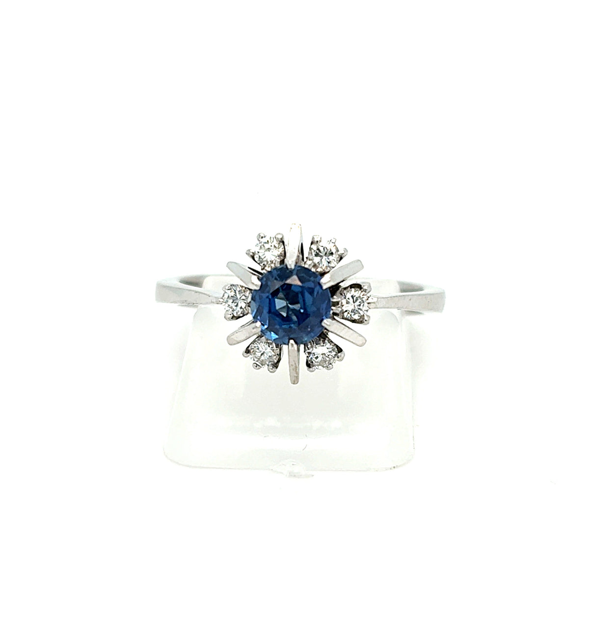 Ring Weiß Gold 750 18 kt Saphir Brillanten Damen