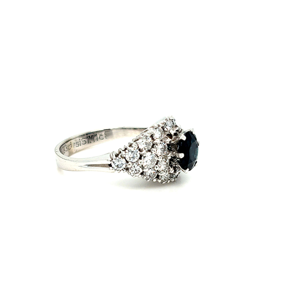 Ring Weiß Gold 750 18 kt Saphir Brillanten Damen