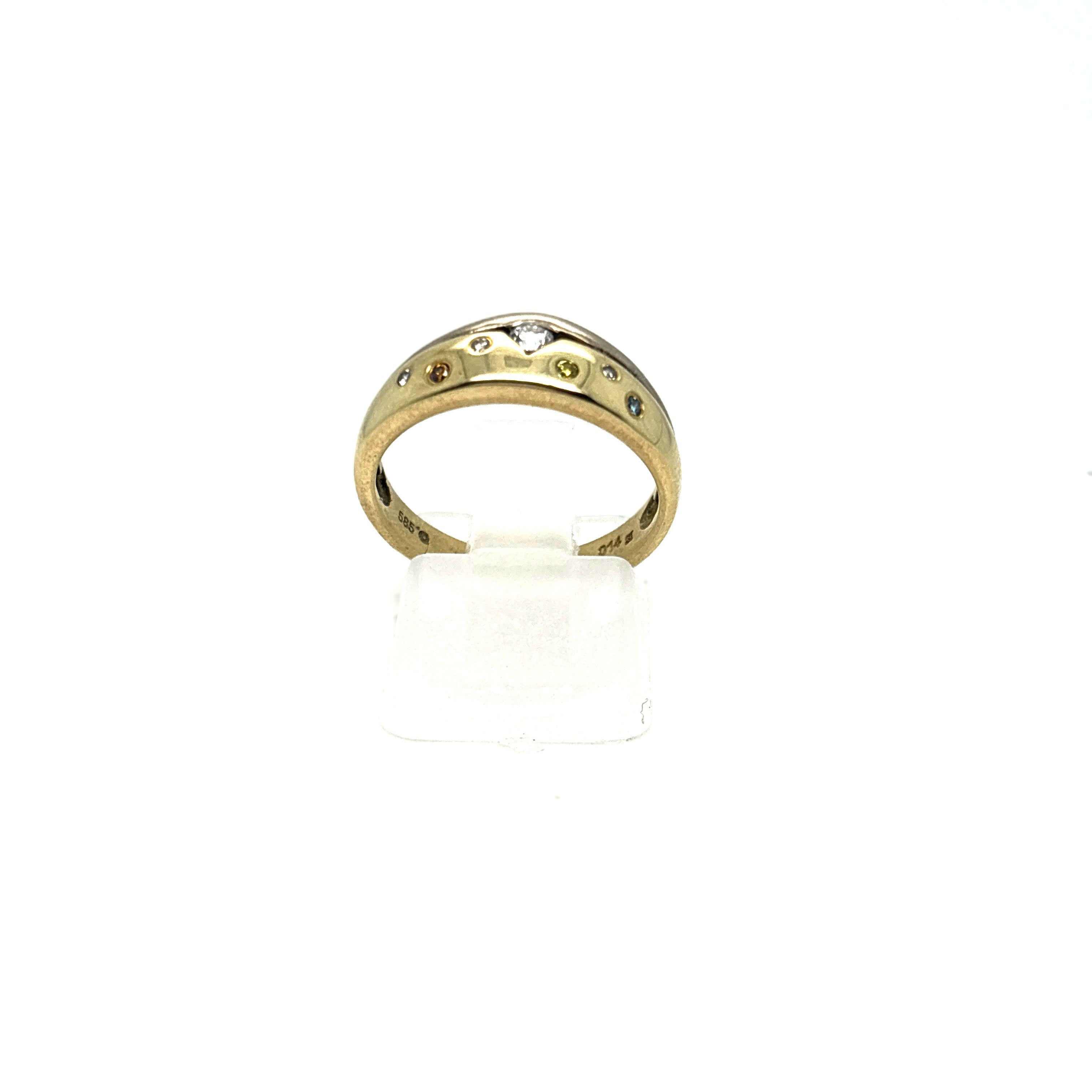 Ring Gelb Gold 585 14kt *52* Brillanten