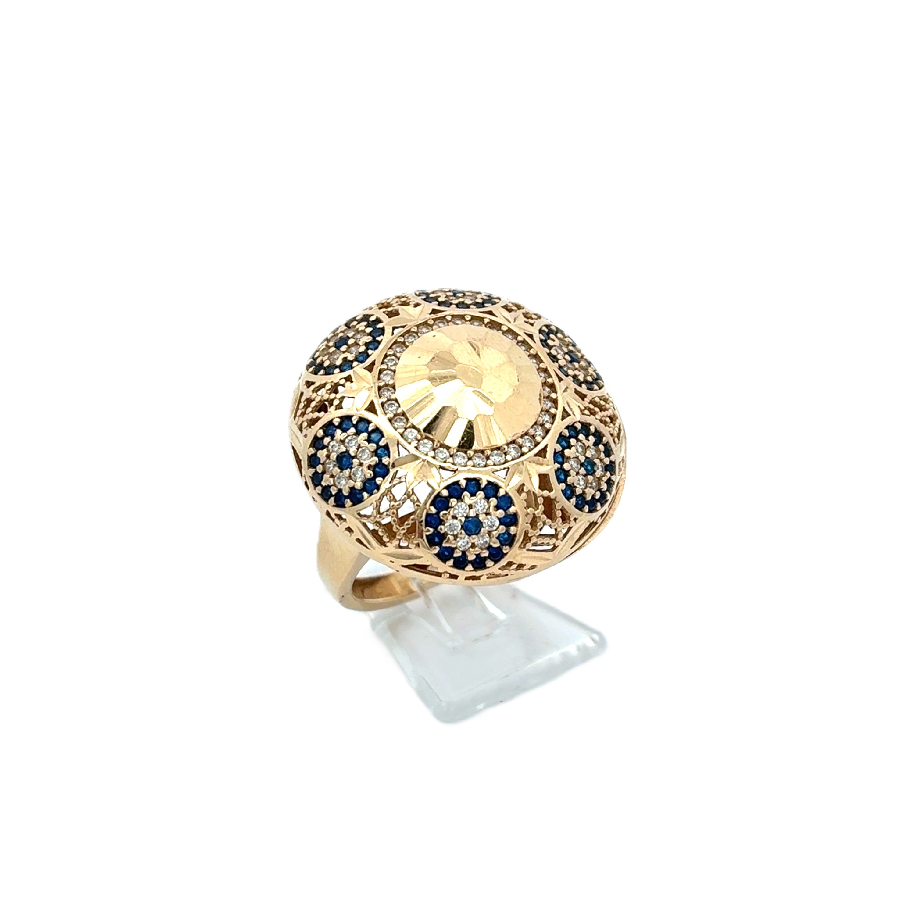Damen Ring Gelb Gold 585 14 kt Zirkonia  *57* Geschenk