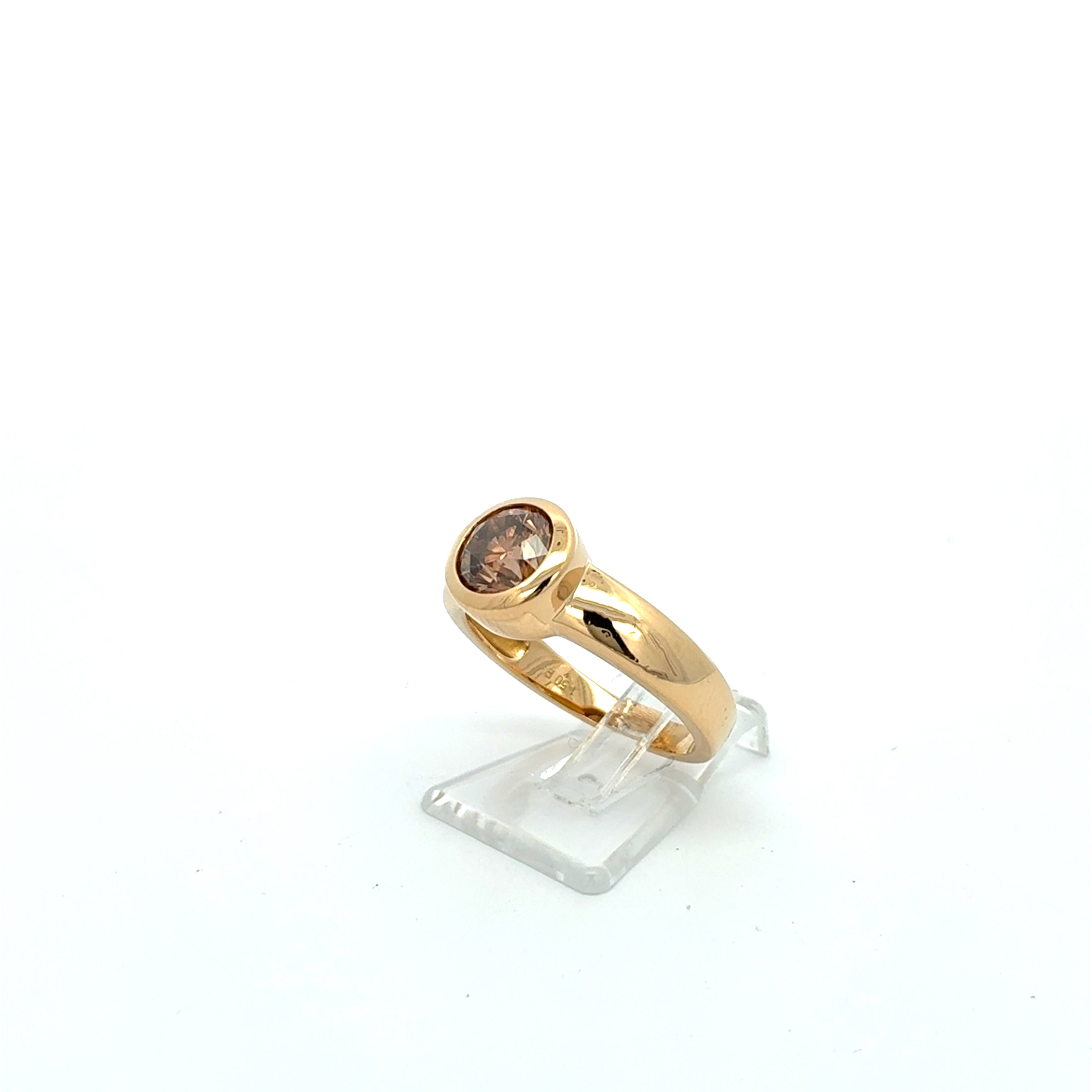 Ring Gelb Gold 750 Brillant Unisex Schmuck Geschenk