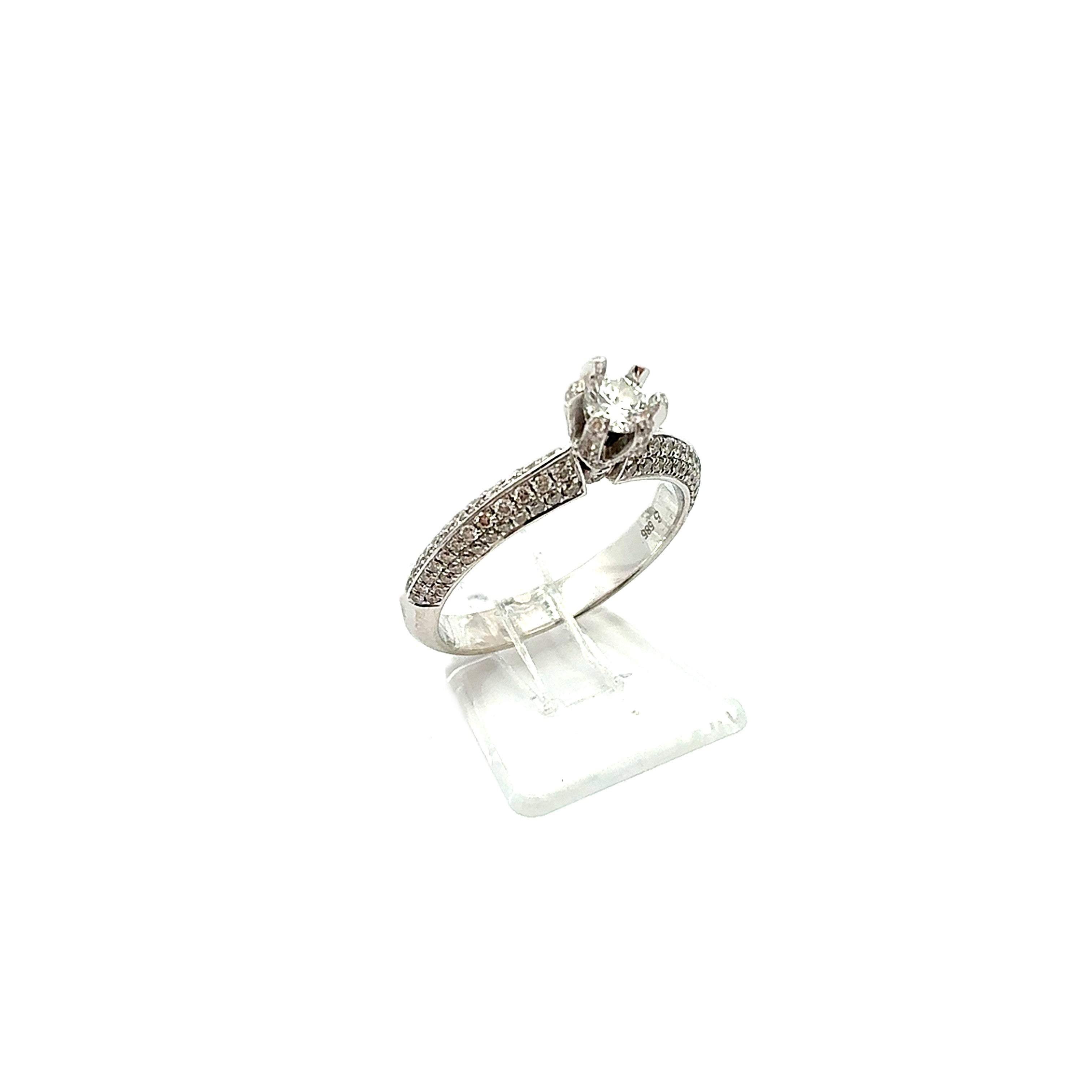 Damen Ring Weißgold 585 Brillanten Geschenk Schmuck