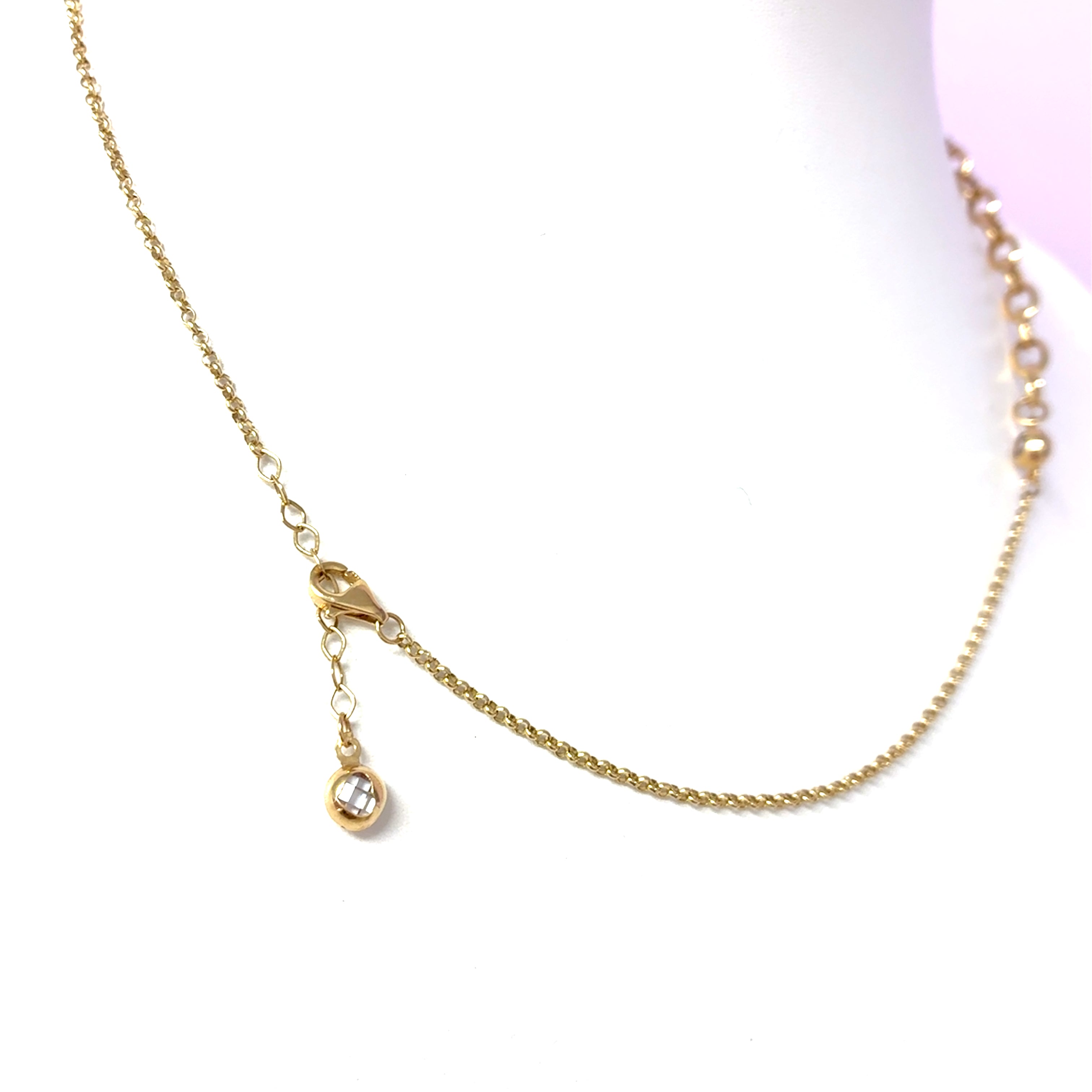 Kette Panther Schmuckstein Grün Gelb Gold 585 / 14 kt