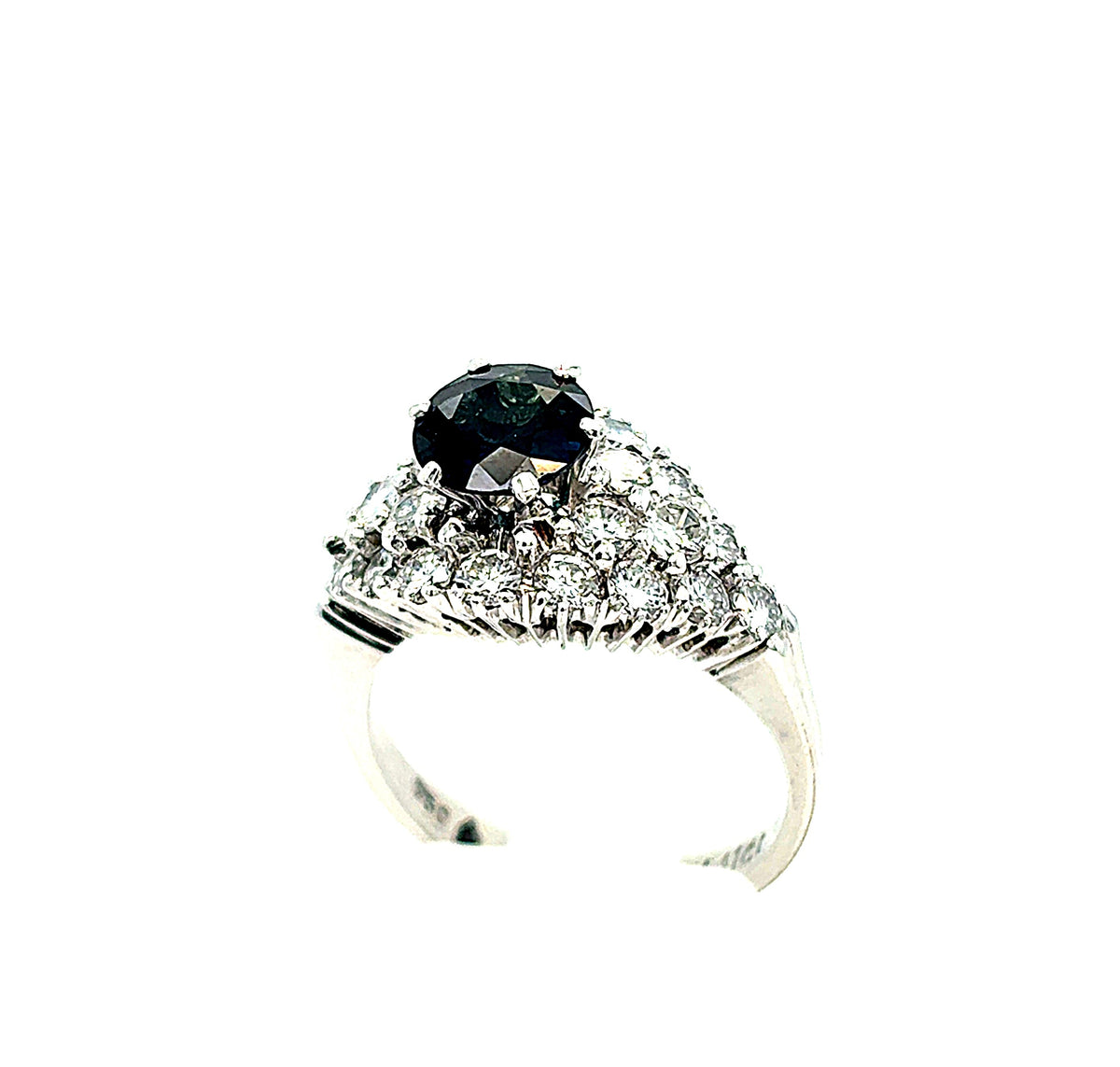 Ring Weiß Gold 750 18 kt Saphir Brillanten Damen