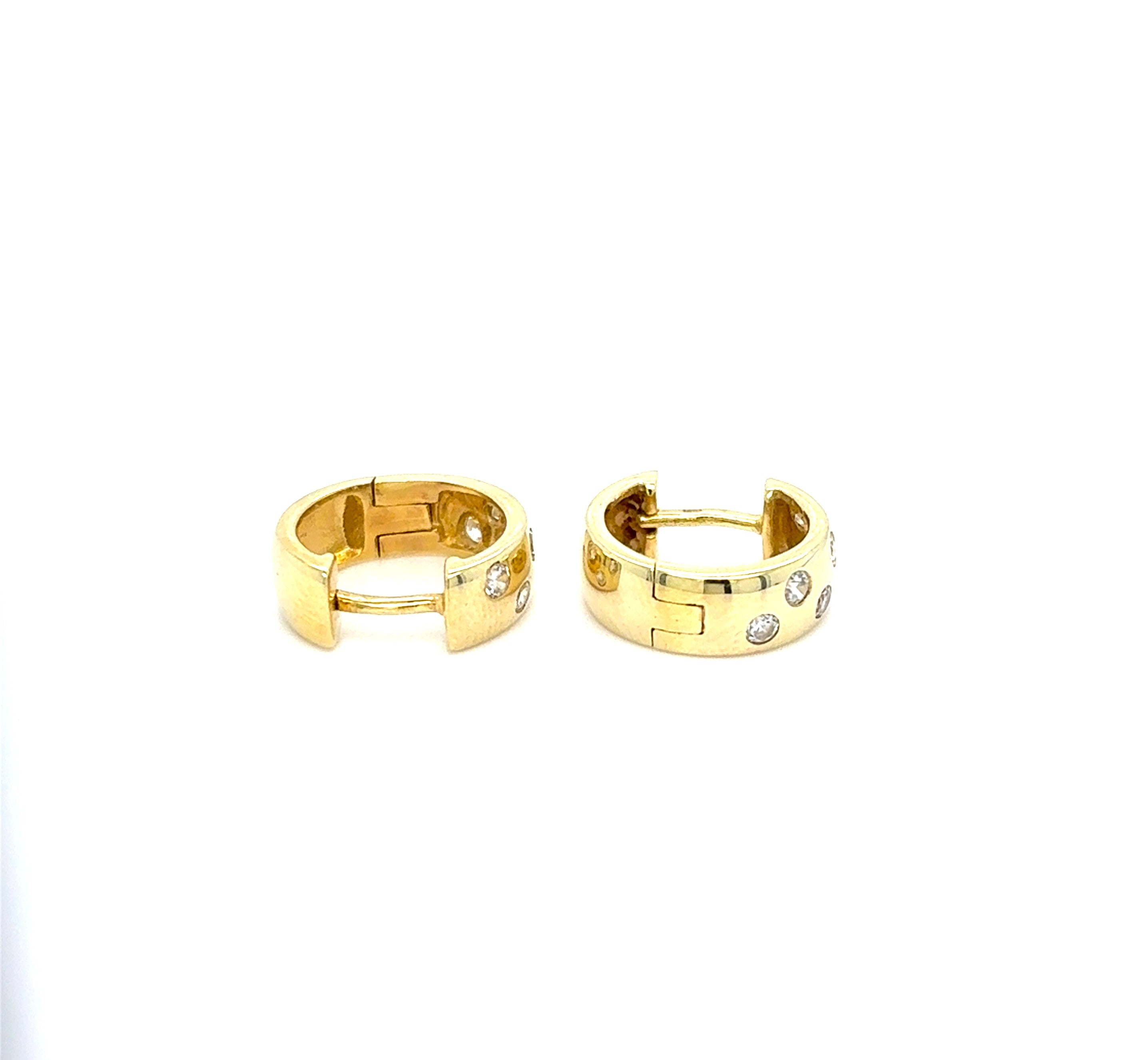 Ohrringe Gelb Gold 585 14 kt Zirkonia Damen