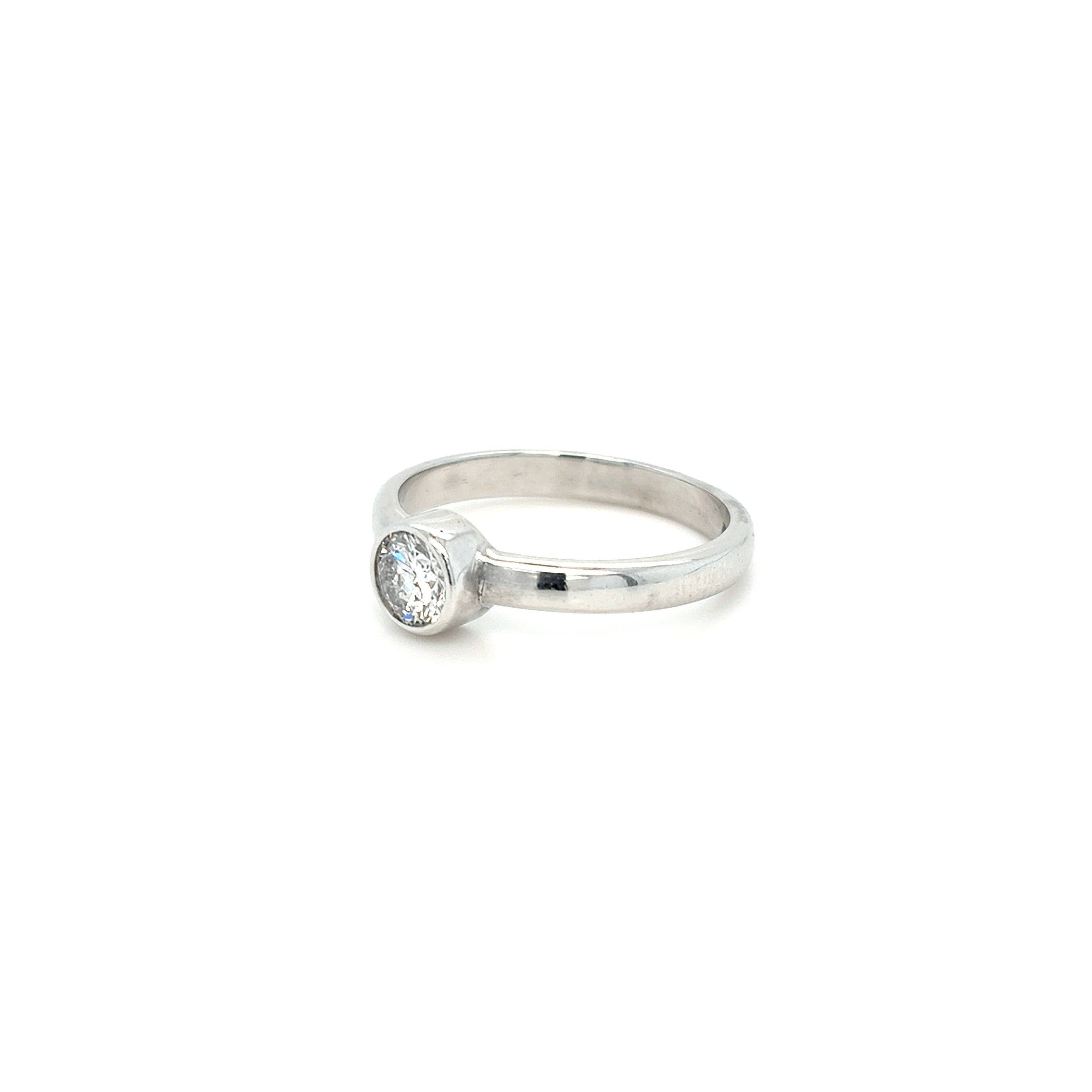 Ring Weiß Gold 585 14 kt Brillant Damen
