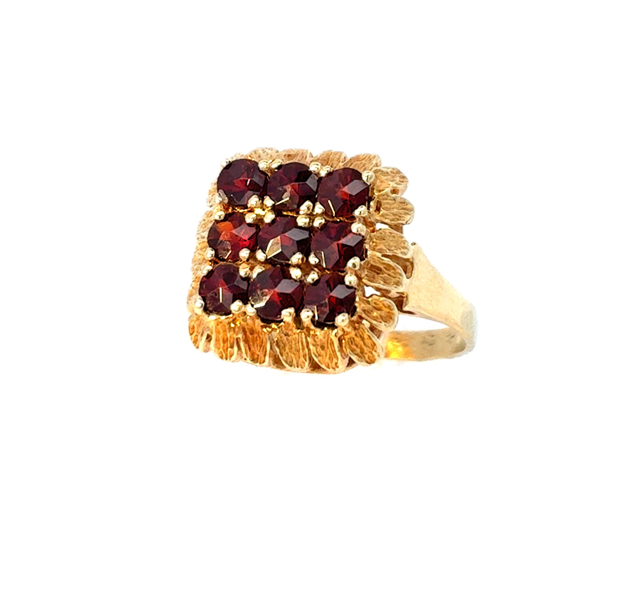 Damen Ring Gold 585 / 14kt Schmucksteine rot