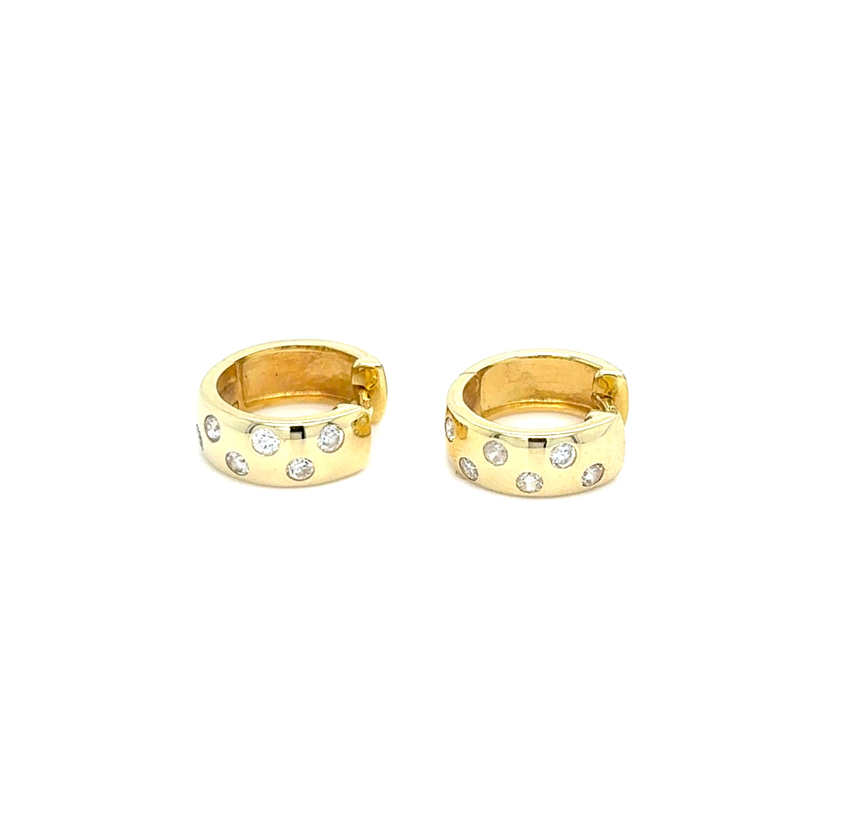 Ohrringe Gelb Gold 585 14 kt Zirkonia Damen