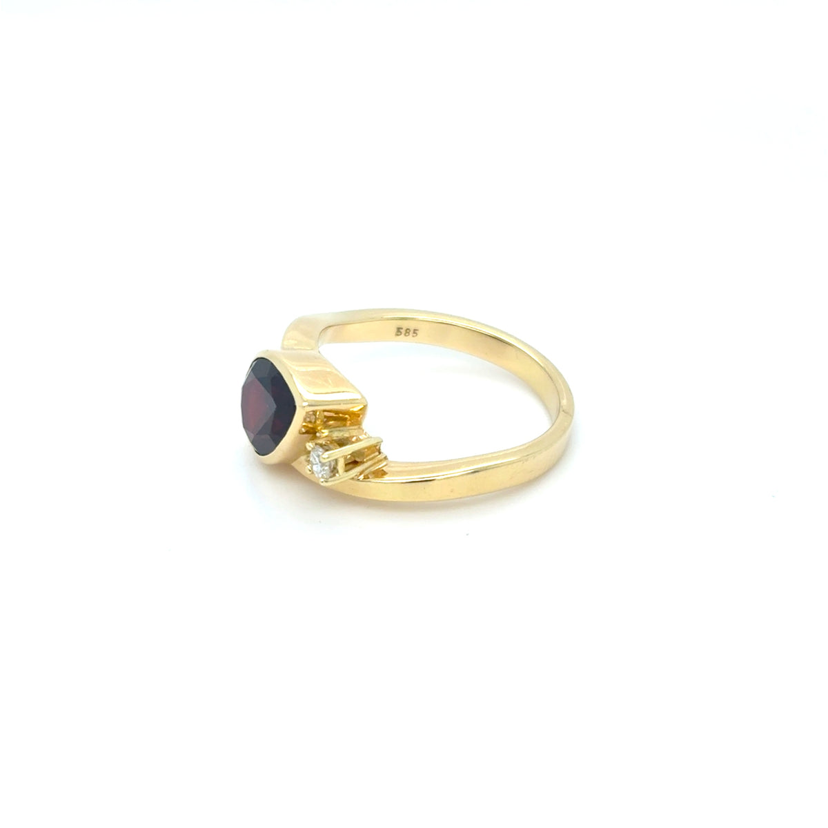 Ring Gold 585 14 kt Brillant Rubin Damen
