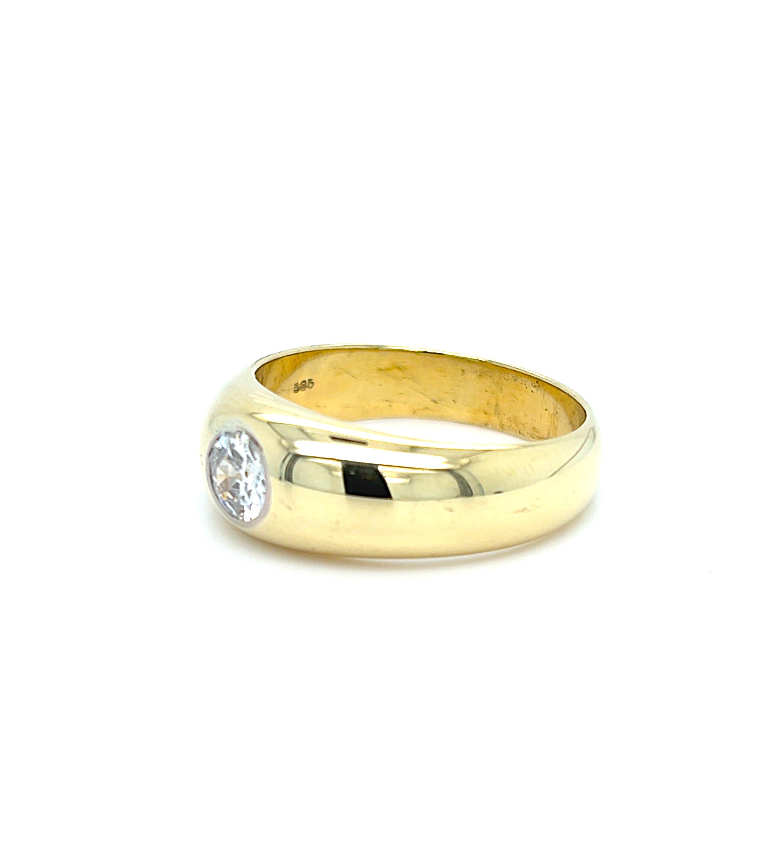 Ring Gold 585 14 kt Brillant 0,7ct  Unisex