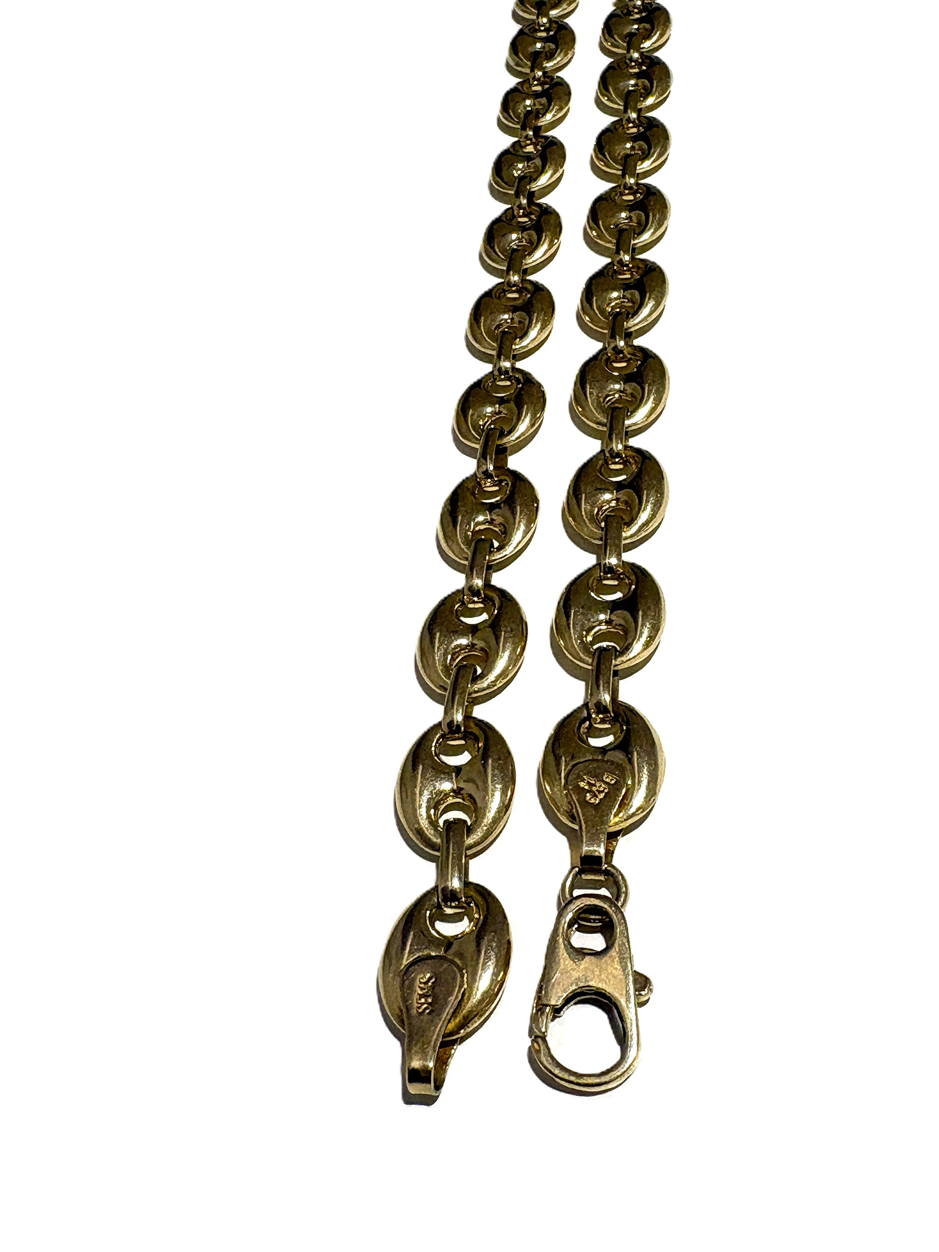 Bohnenkette Gelb Gold 585 14 kt ca. 60cm