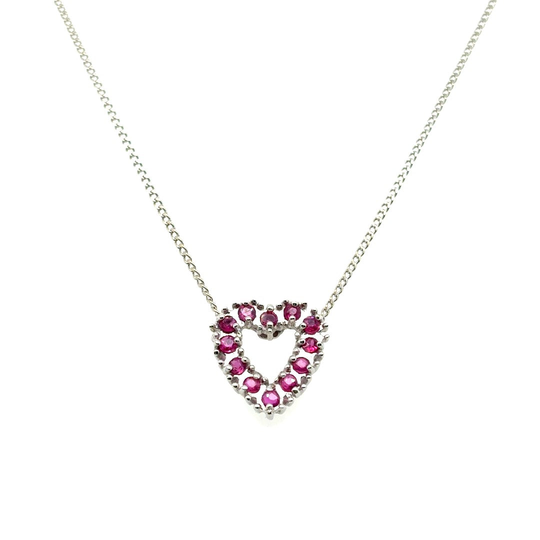 Damen Kette "Herz" Weißgold 585/14kt ca.44cm