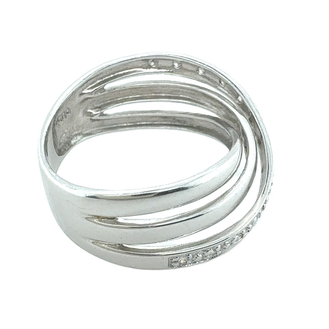 Ring Weißgold 585 13 Diamanten ca. 0,15ct Gr.56 Geschenk 112337