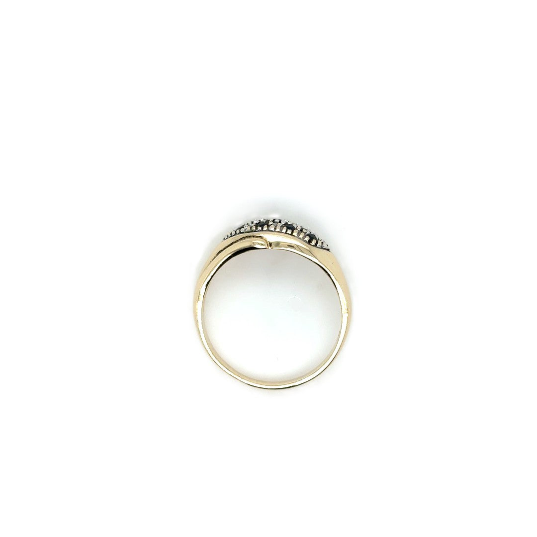 Ring Gelb-Weißgold Diamant 333/8kt Gr.59
