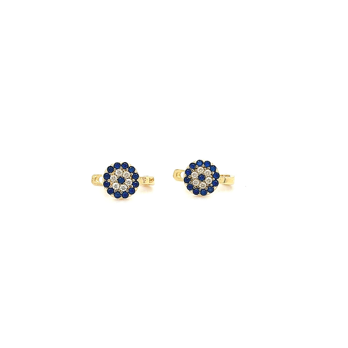 Ohrringe Gold 585 14 kt  Kinder Schmucksteine Blau Zirkonia