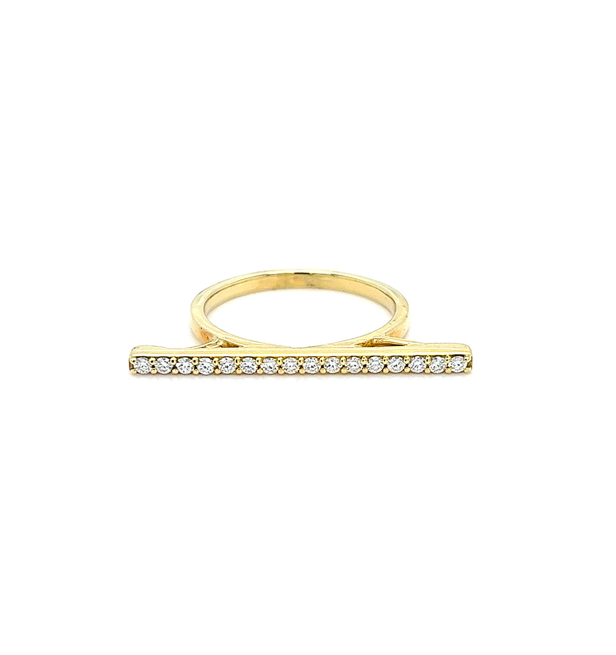 Ring Gold 585 14 kt  Brillanten Stab Damen