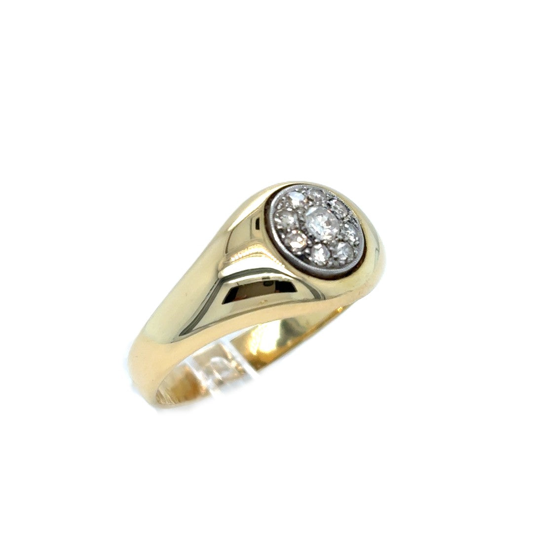 Ring Gelbgold 750 18kt Gr.60 Brillanten