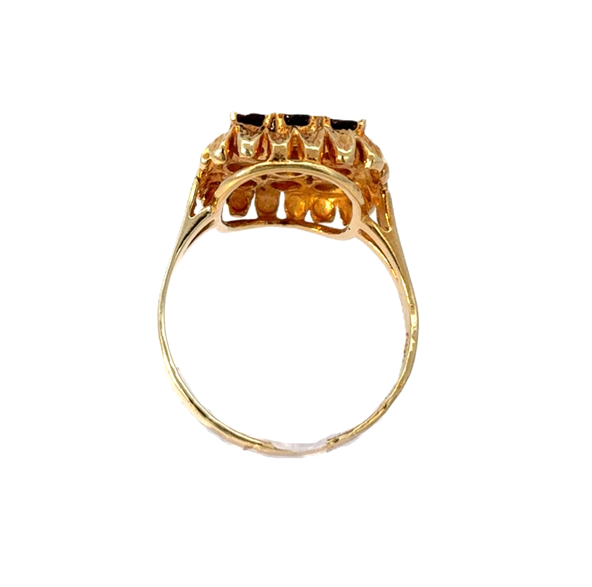 Damen Ring Gold 585 / 14kt Schmucksteine rot