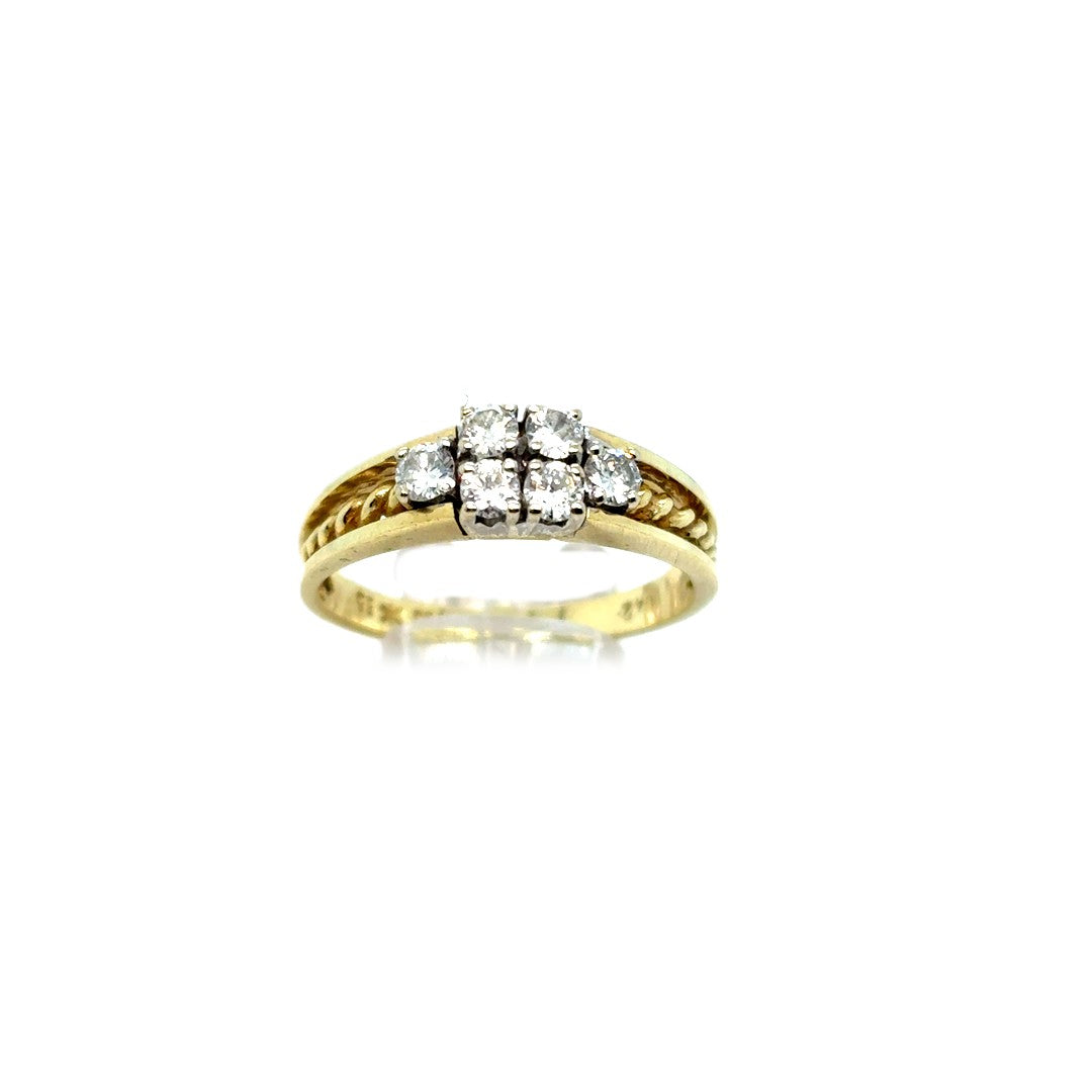 Ring Gelbgold 585 14kt Gr.54/55 Brillanten