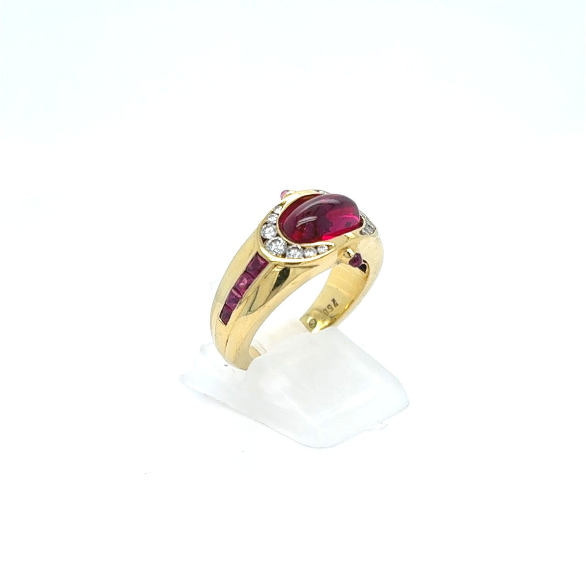 Ring Gelbgold 750 18kt *52* Rubin Brillant