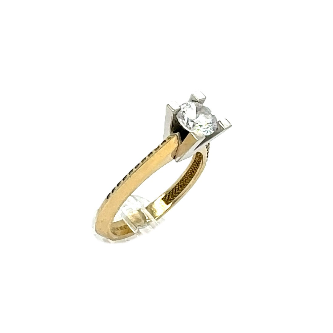 Ring Gelbgold Weißgold 585 Gr.55