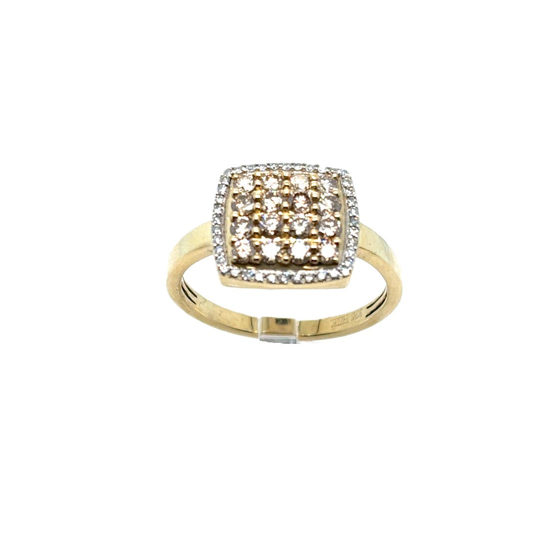 Ring Gelbgold Brillanten 375/9kt Gr. 62