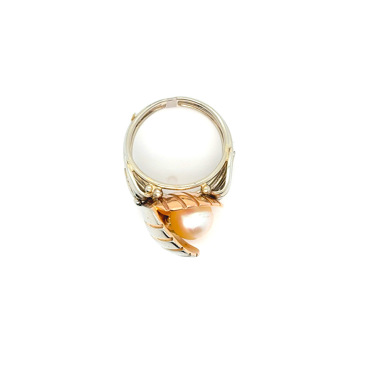 Ring Gold 750 18 kt Muschel Perle Damen