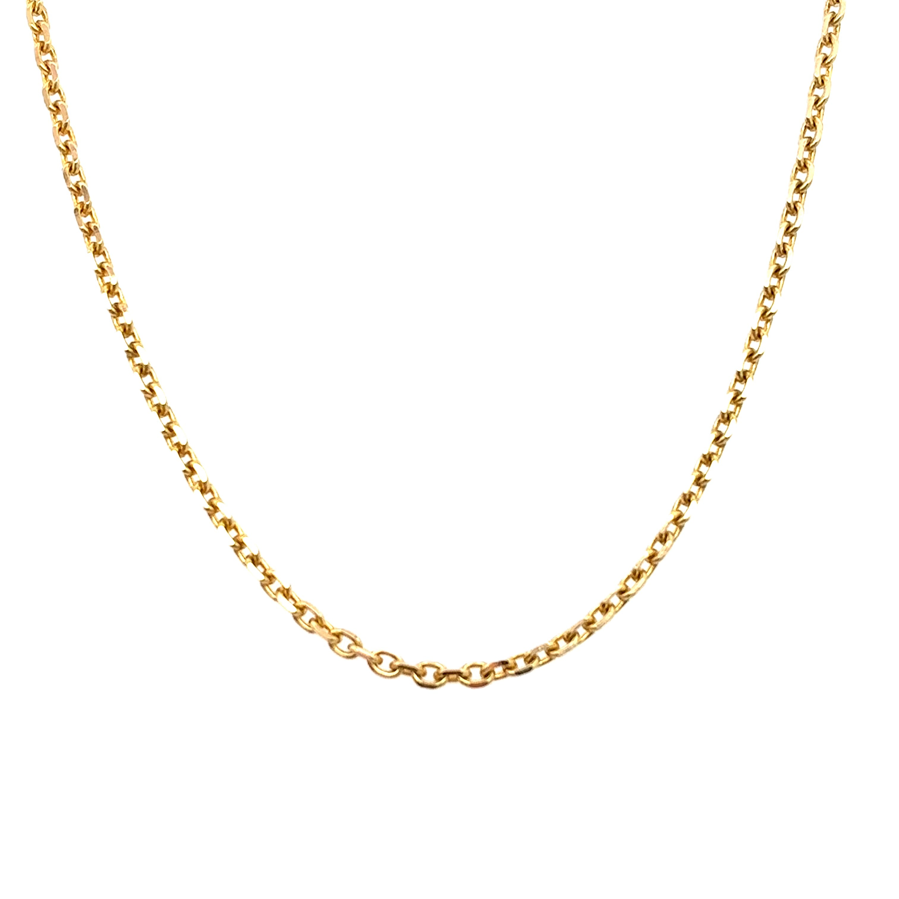 Karreekette Gelbgold 750 / 18 kt Unisex Geschenk