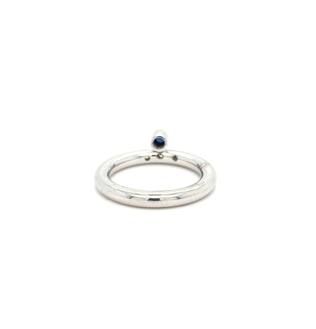 Ring Weiß Gold 750 18 kt Brillanten Saphir Damen