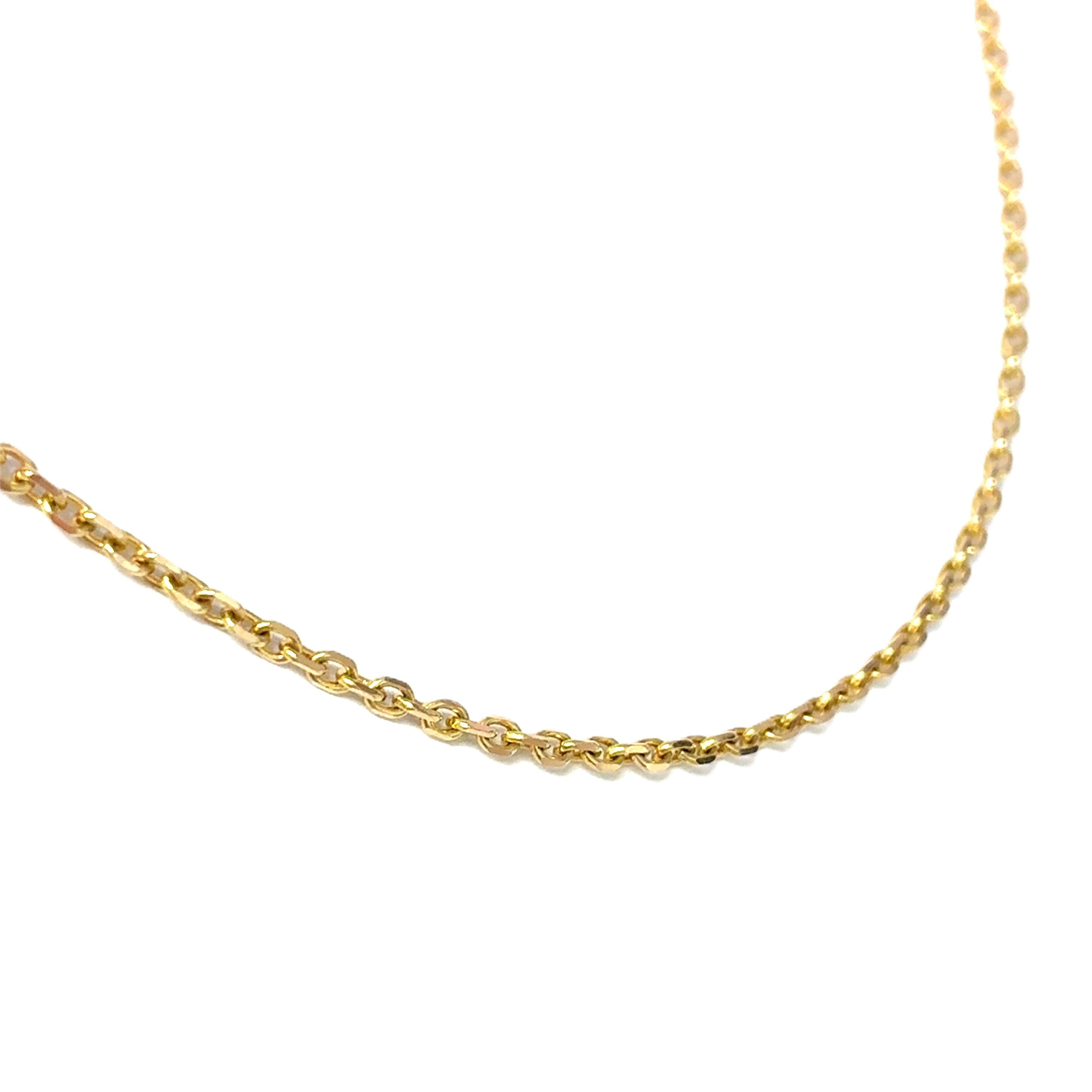 Karreekette Gelbgold 750 / 18 kt Unisex Geschenk