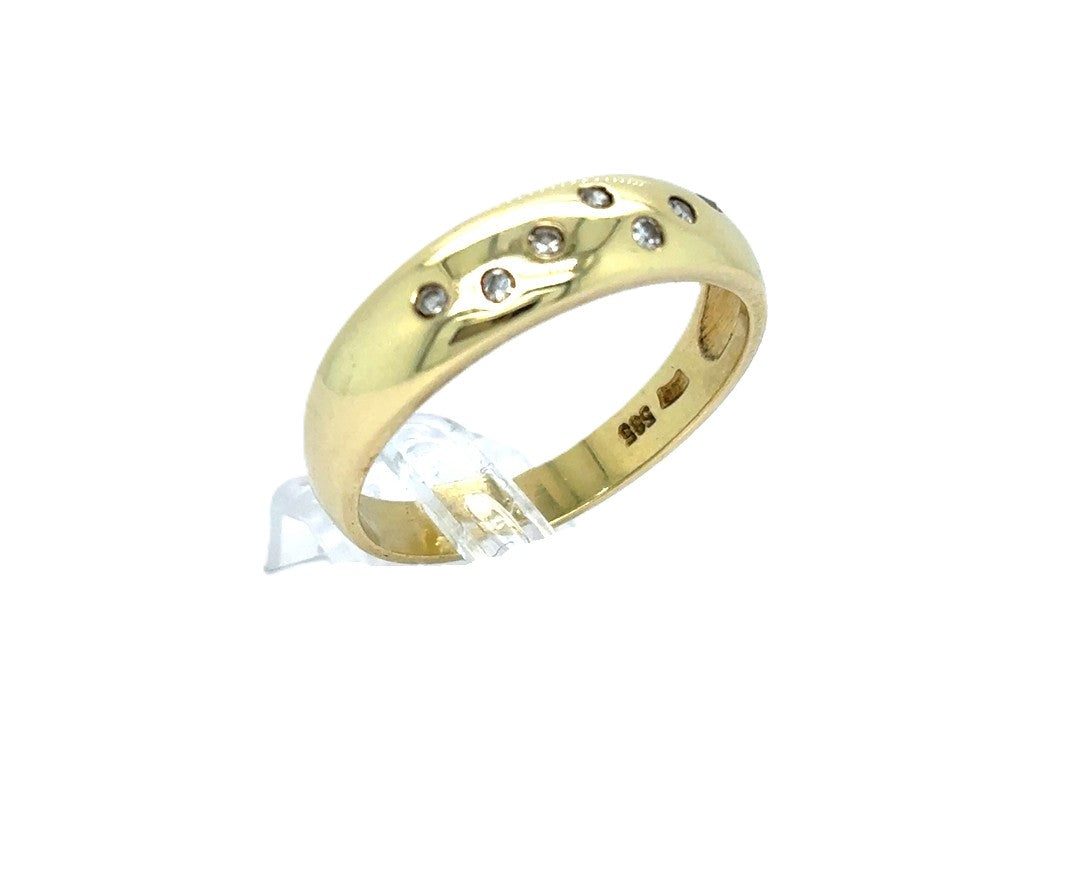 Ring Gelbgold 585/14kt Diamanten Gr.56