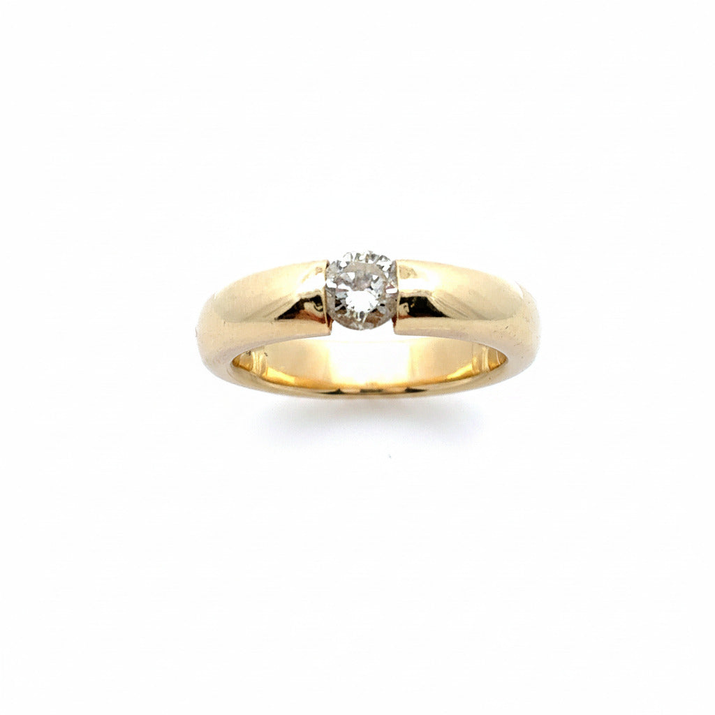Ring Gelb Gold 585 / 14 kt  Unisex Brillanten Schmuck 207357
