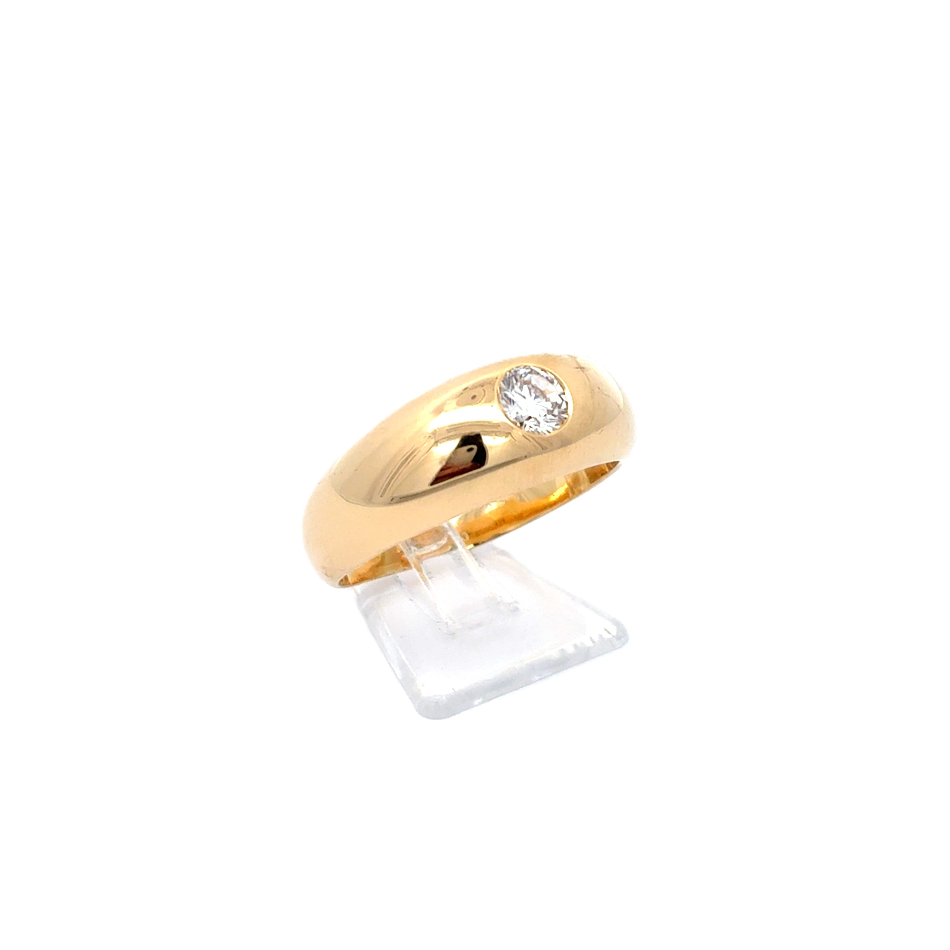 Herren Ring Gelb Gold 750 / 18 kt  Brillant *63*