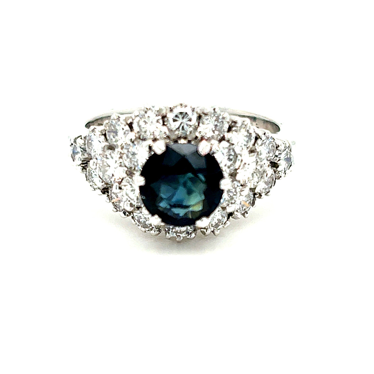 Ring Weiß Gold 750 18 kt Saphir Brillanten Damen