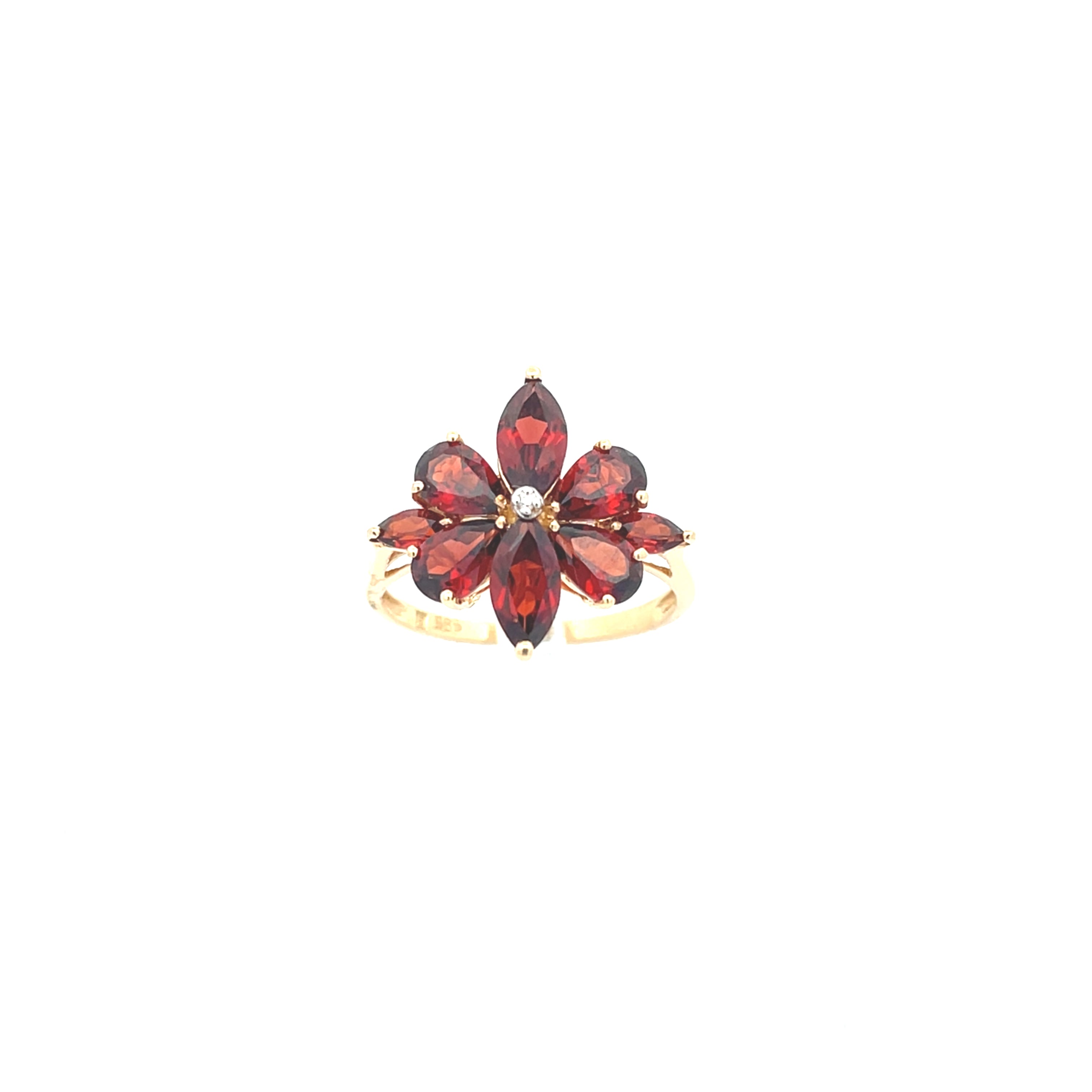 Gold Ring 585 14kt Gr.56 Blume