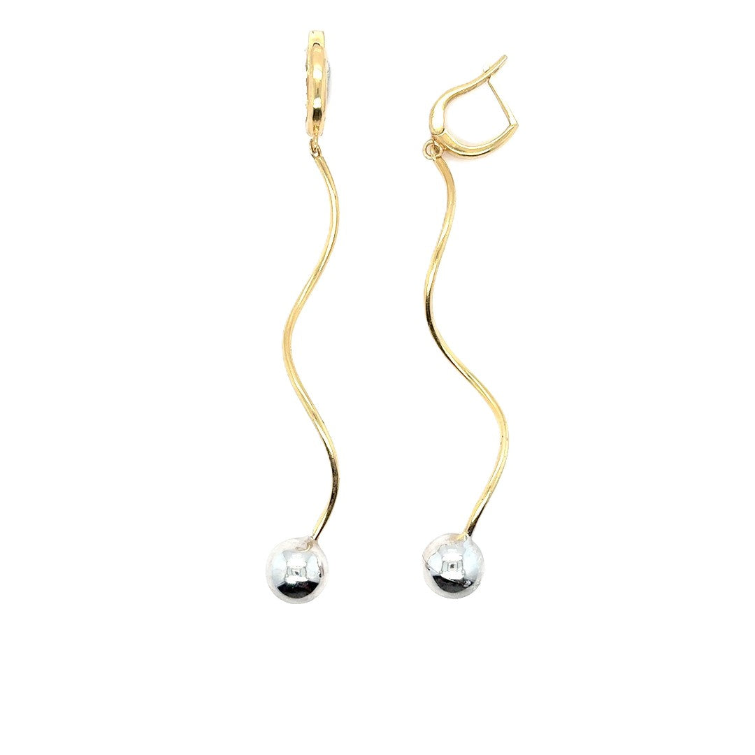 Ohrringe Ohrschmuck Gelb-/Weißgold 585/14kt
