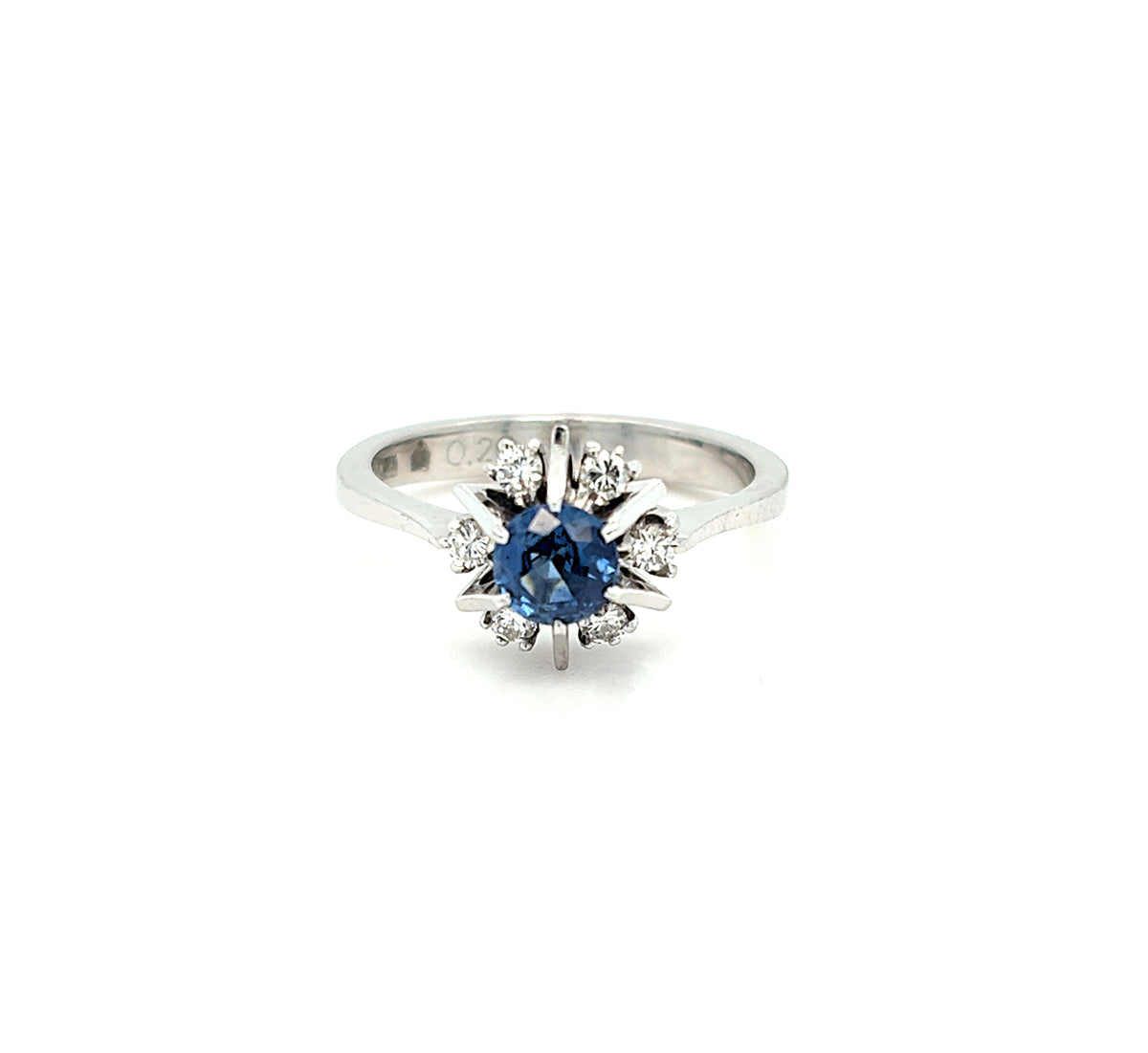 Ring Weiß Gold 750 18 kt Saphir Brillanten Damen