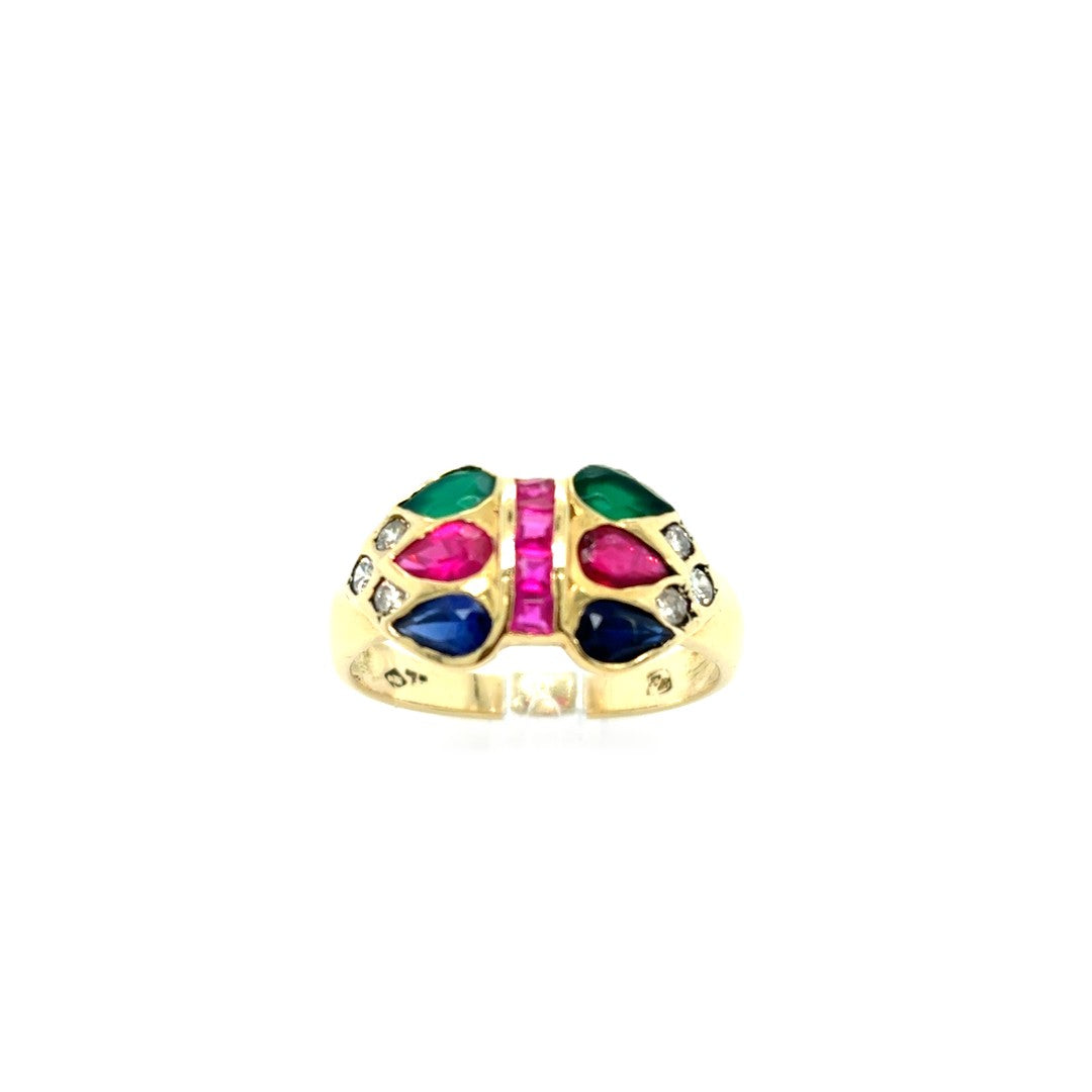 Ring Gelbgold Brillanten 750/18kt Gr.55