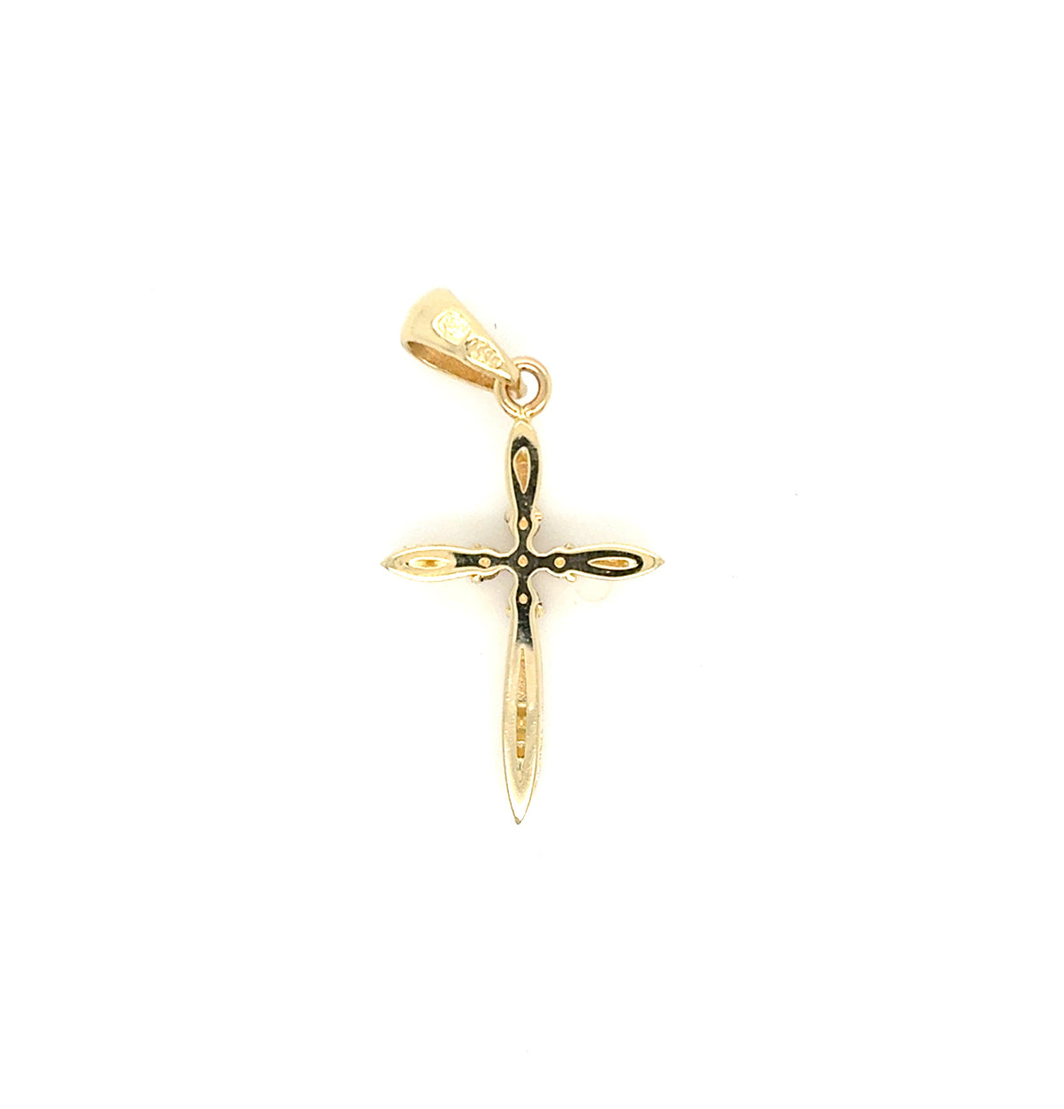 Anhänger Gold 585 14 kt Brillanten Kreuz