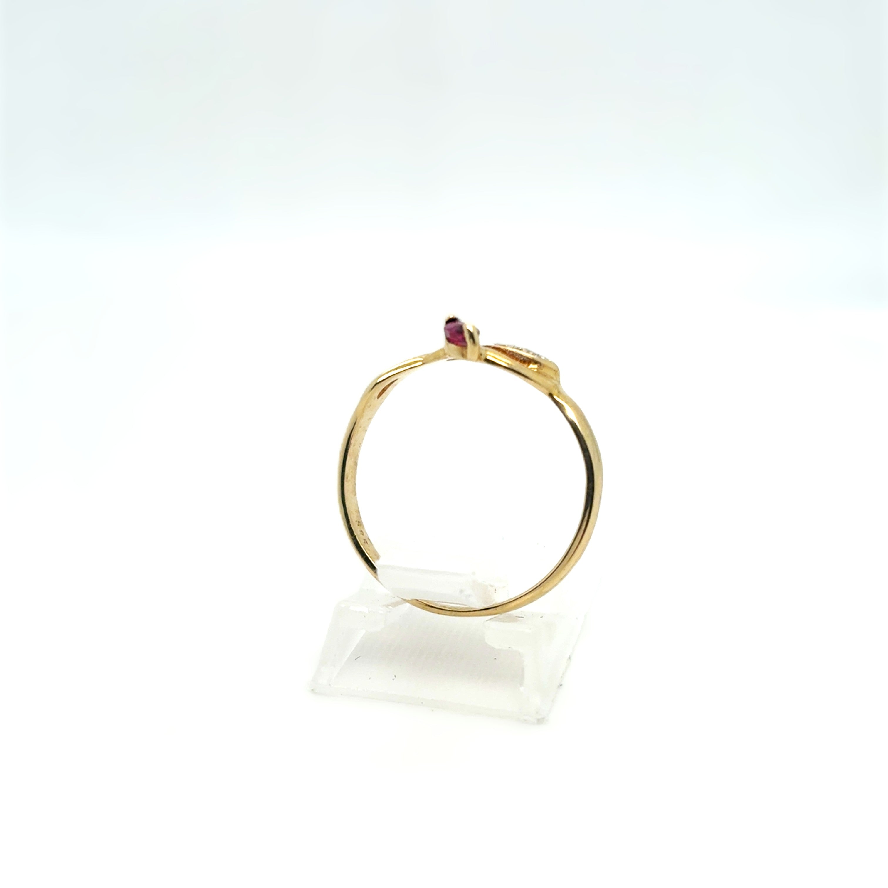 Ring Gelb Gold 585 14kt Damen *53*