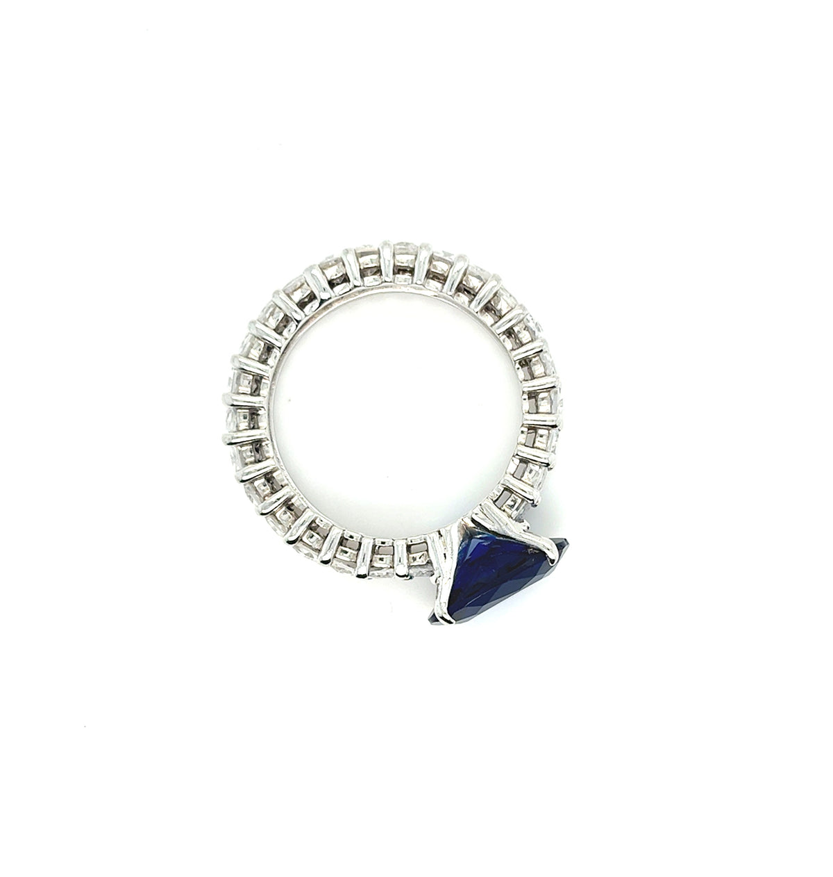 Ring Silber 925 Zirkonia Schmuckstein Blau
