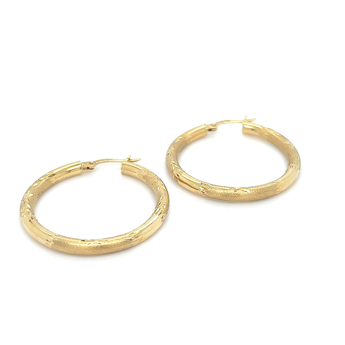 Ohrringe Gelb Gold 585 14 kt Creolen Damen